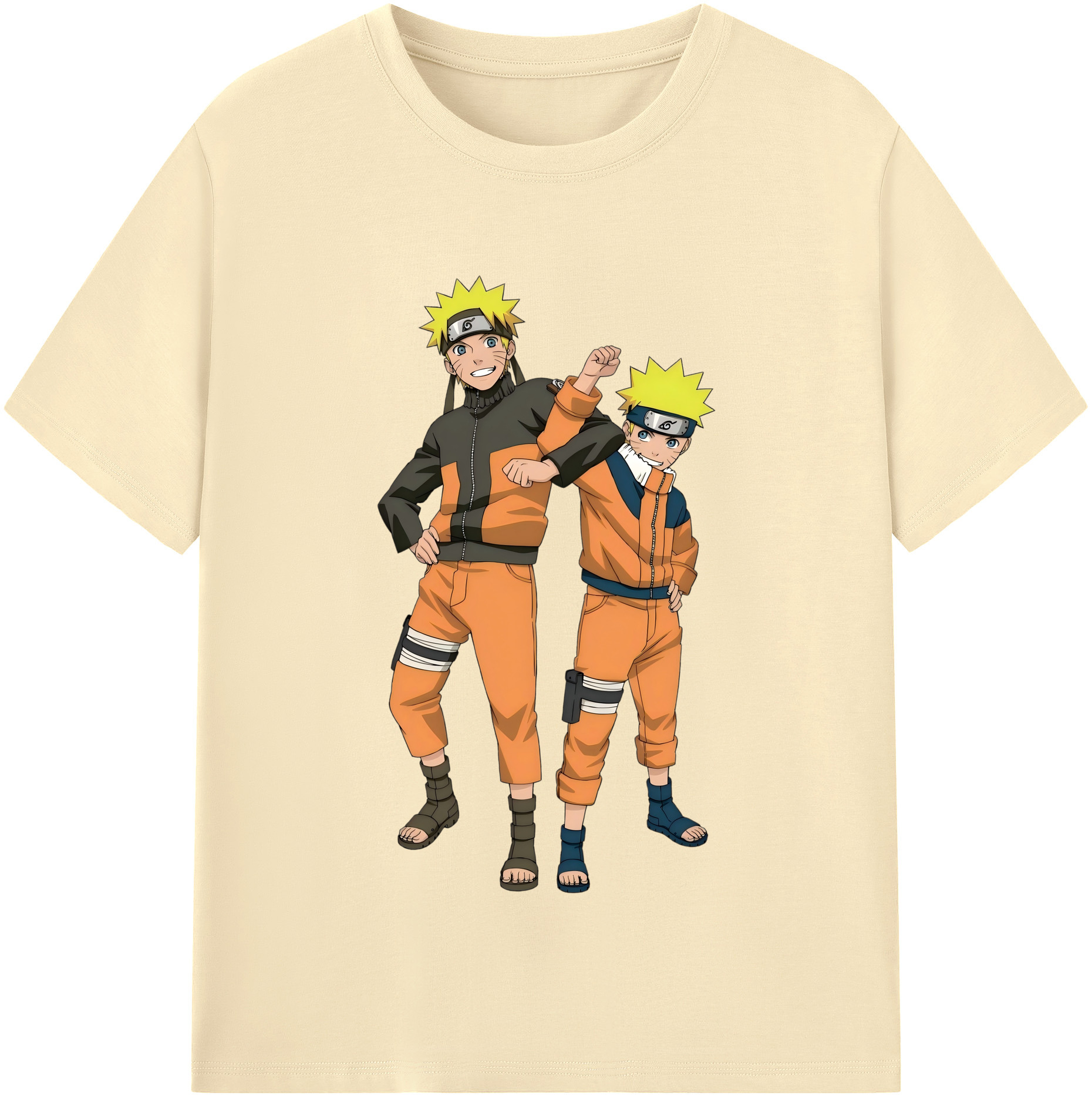 （画像用） NARUTO -ナルト- うずまき ナルト Uzumaki Naruto 綿100％半袖Tシャツ（フロントプリント）