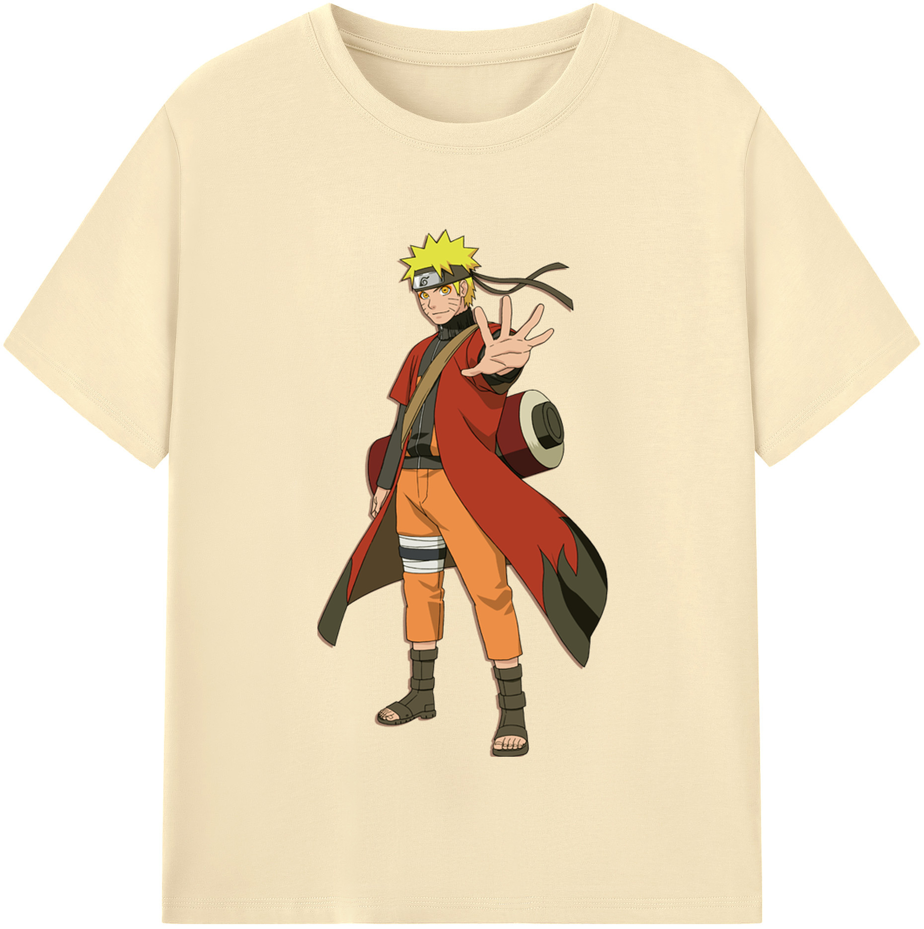 （画像用） NARUTO -ナルト- うずまき ナルト Uzumaki Naruto 綿100％半袖Tシャツ（フロントプリント）