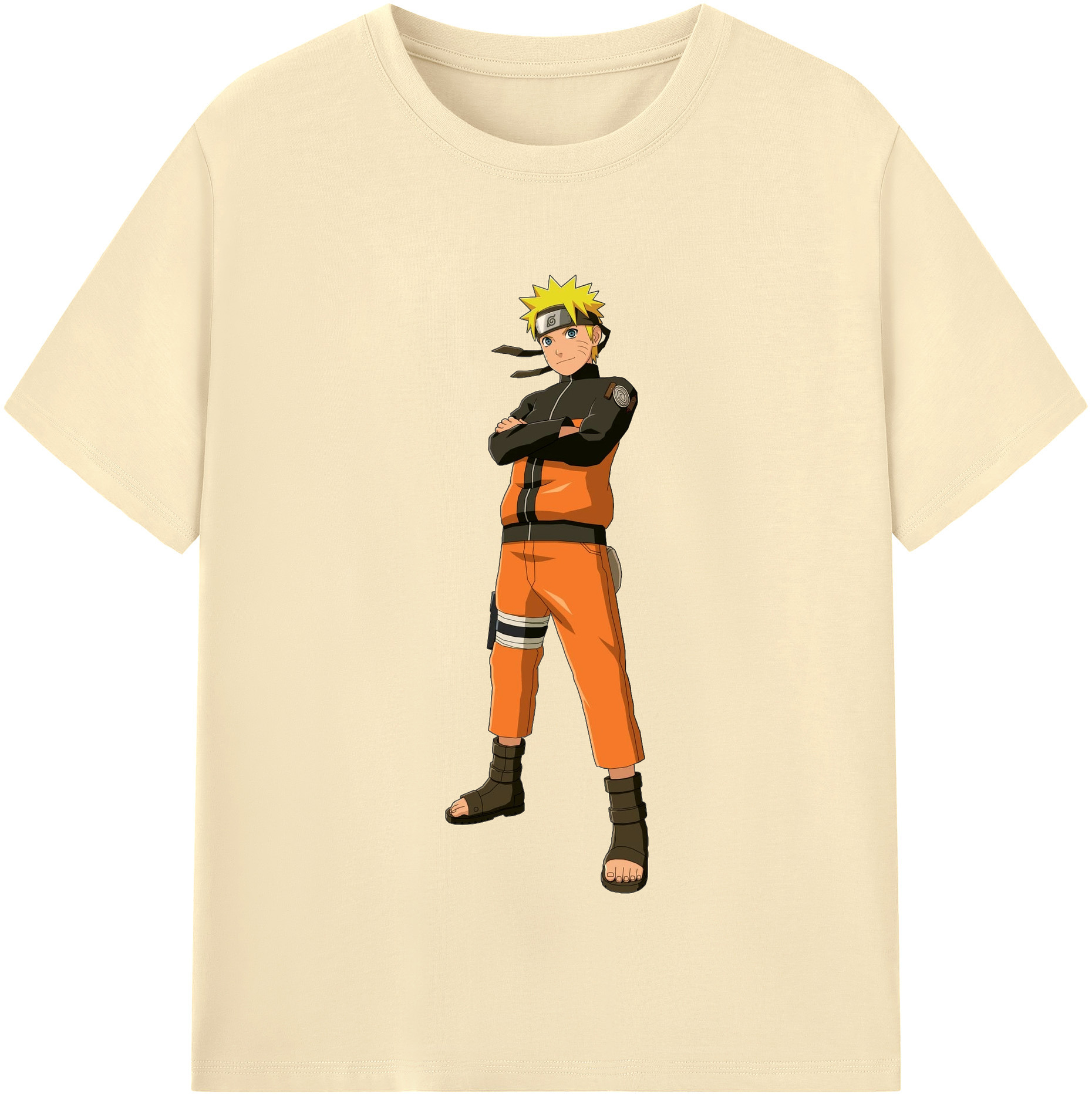 （画像用） NARUTO -ナルト- うずまき ナルト Uzumaki Naruto 綿100％半袖Tシャツ（フロントプリント）