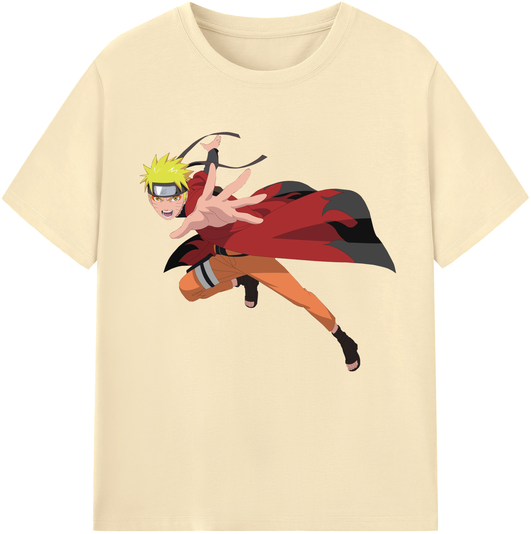 （画像用） NARUTO -ナルト- うずまき ナルト Uzumaki Naruto 綿100％半袖Tシャツ（フロントプリント）