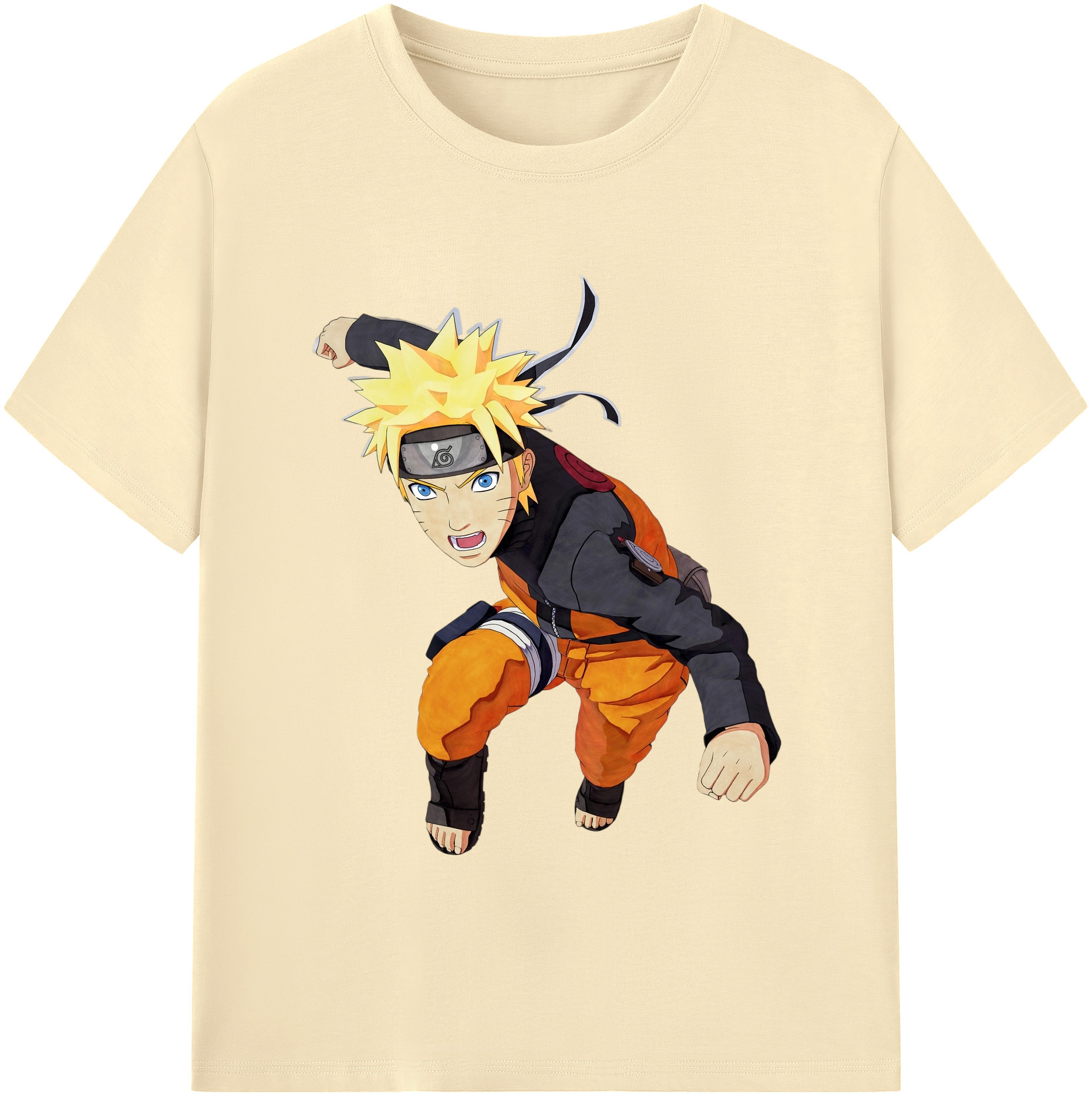 （画像用） NARUTO -ナルト- うずまき ナルト Uzumaki Naruto 綿100％半袖Tシャツ（フロントプリント）