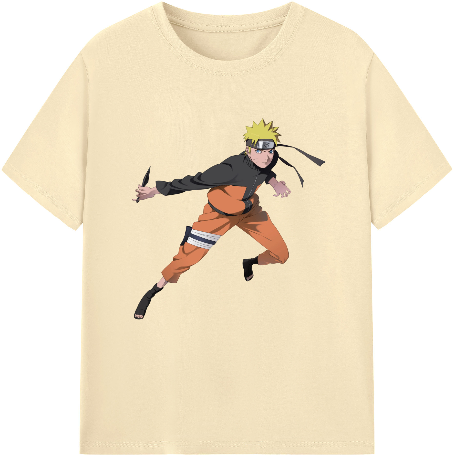 （画像用） NARUTO -ナルト- うずまき ナルト Uzumaki Naruto 綿100％半袖Tシャツ（フロントプリント）