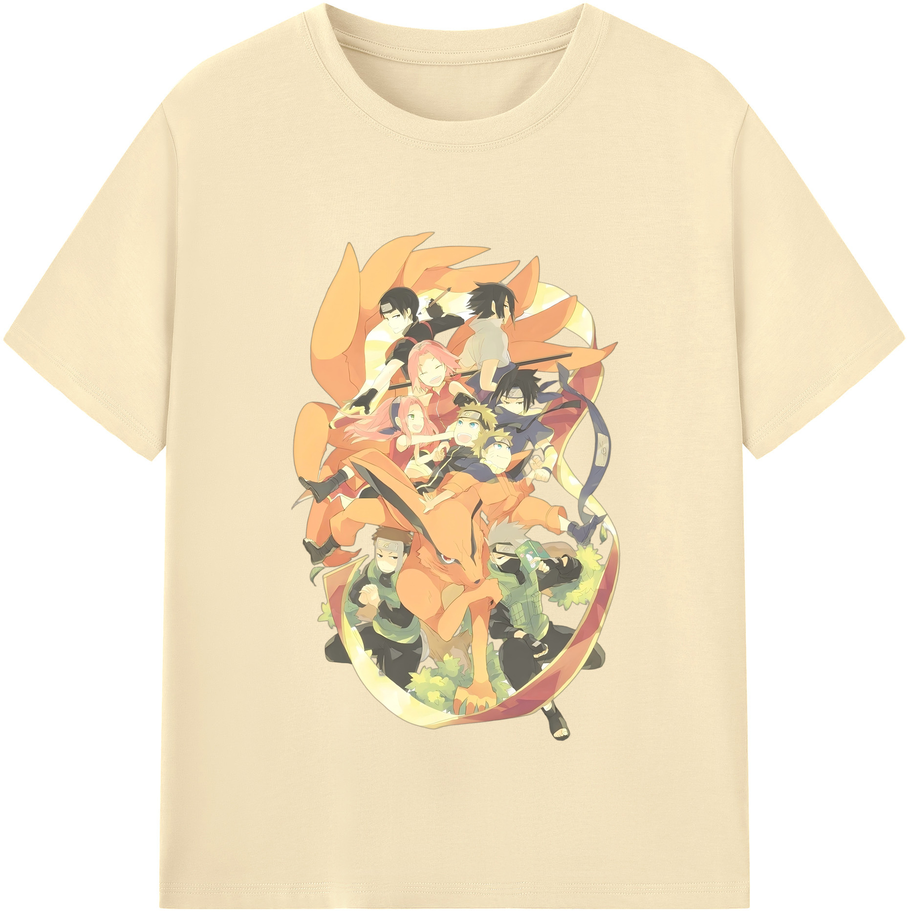（画像用） NARUTO -ナルト- うずまき ナルト Uzumaki Naruto 綿100％半袖Tシャツ（フロントプリント）