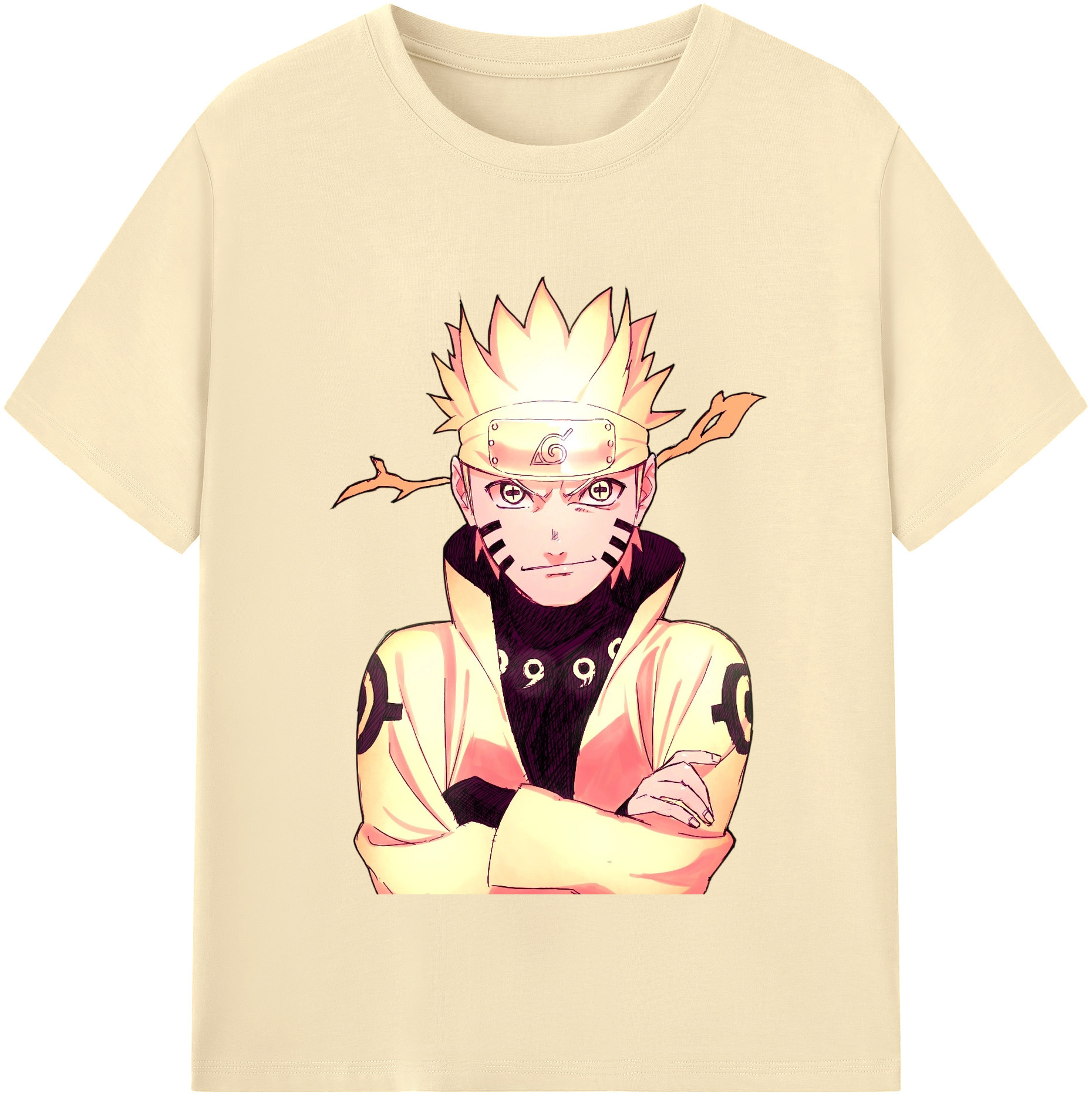 （画像用） NARUTO -ナルト- うずまき ナルト Uzumaki Naruto 綿100％半袖Tシャツ（フロントプリント）