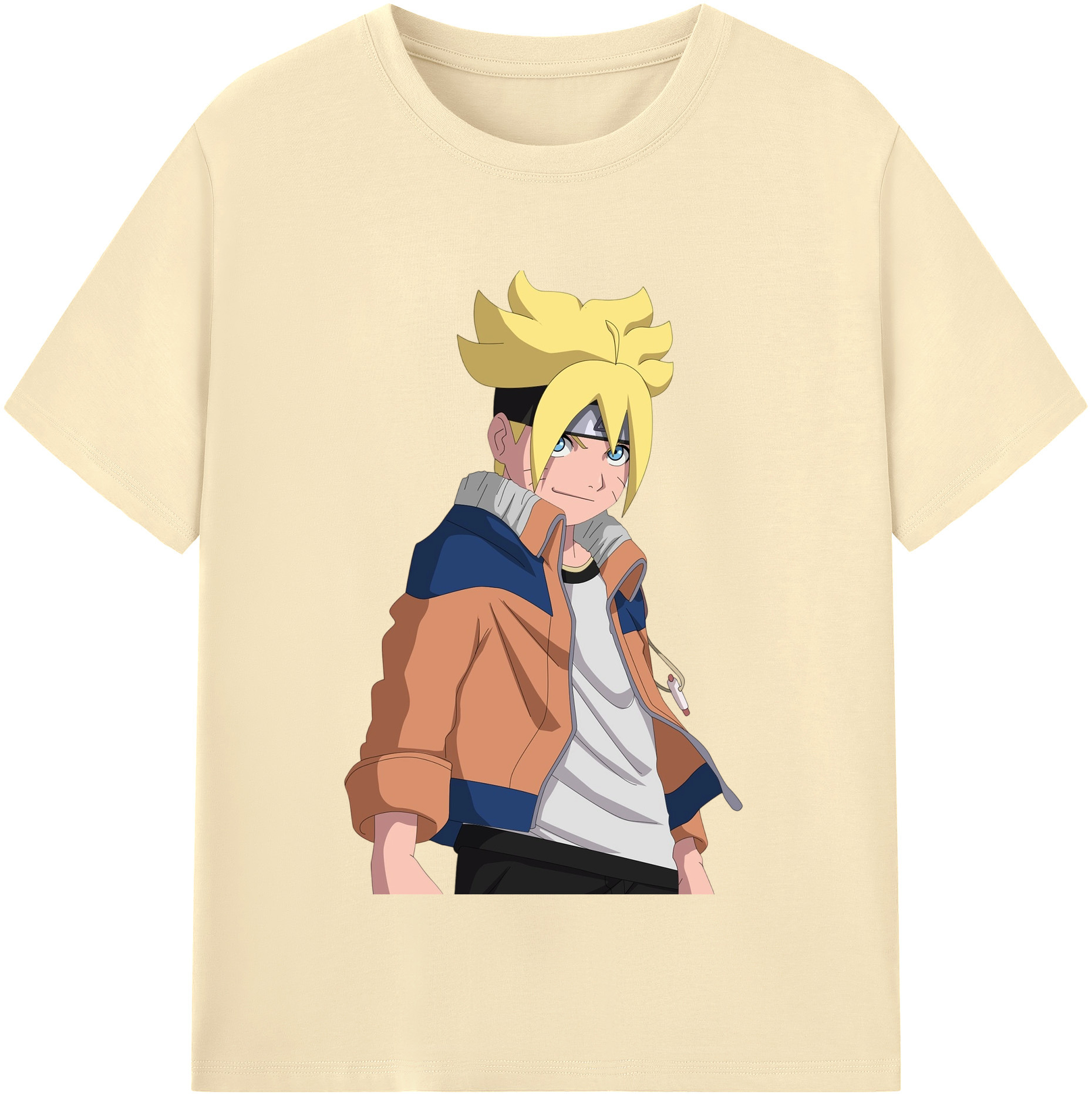 （画像用） NARUTO -ナルト- うずまき ナルト Uzumaki Naruto 綿100％半袖Tシャツ（フロントプリント）