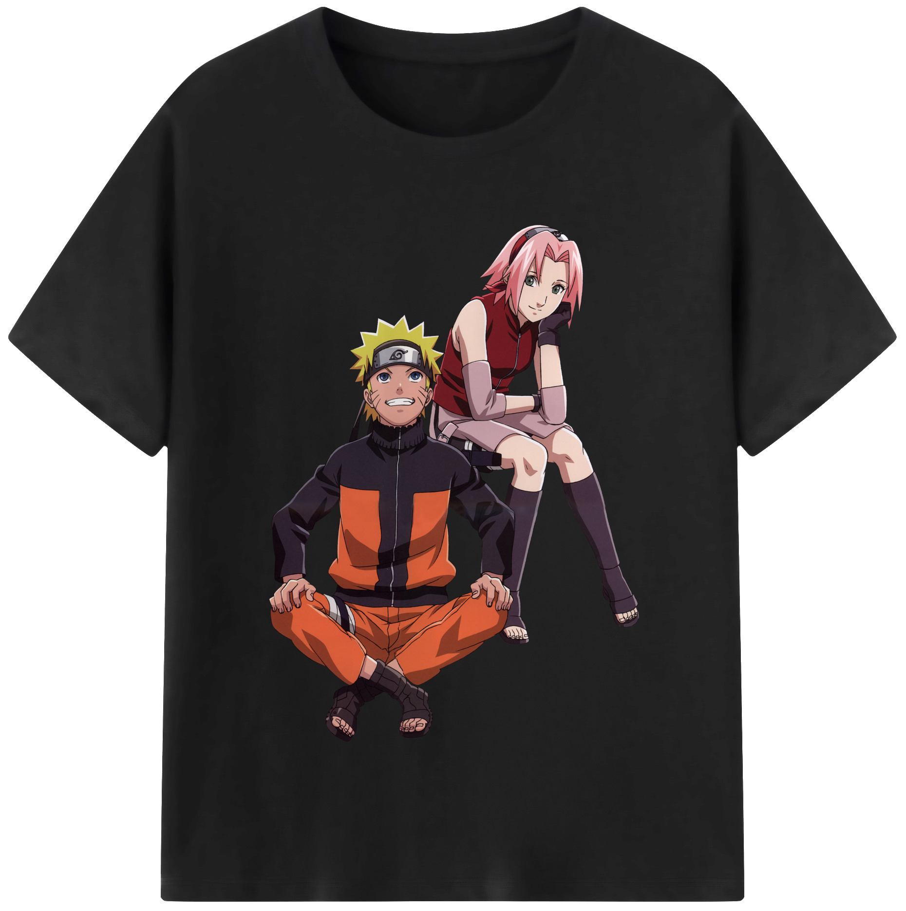 （画像用） NARUTO -ナルト- うずまき ナルト Uzumaki Naruto 綿100％半袖Tシャツ（フロントプリント）
