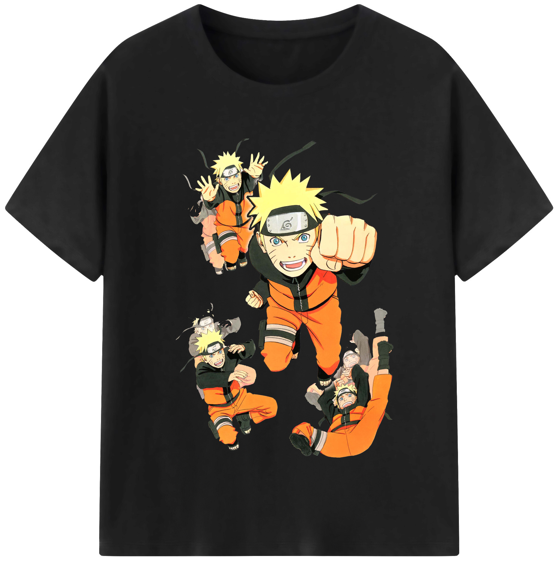 （画像用） NARUTO -ナルト- うずまき ナルト Uzumaki Naruto 綿100％半袖Tシャツ（フロントプリント）