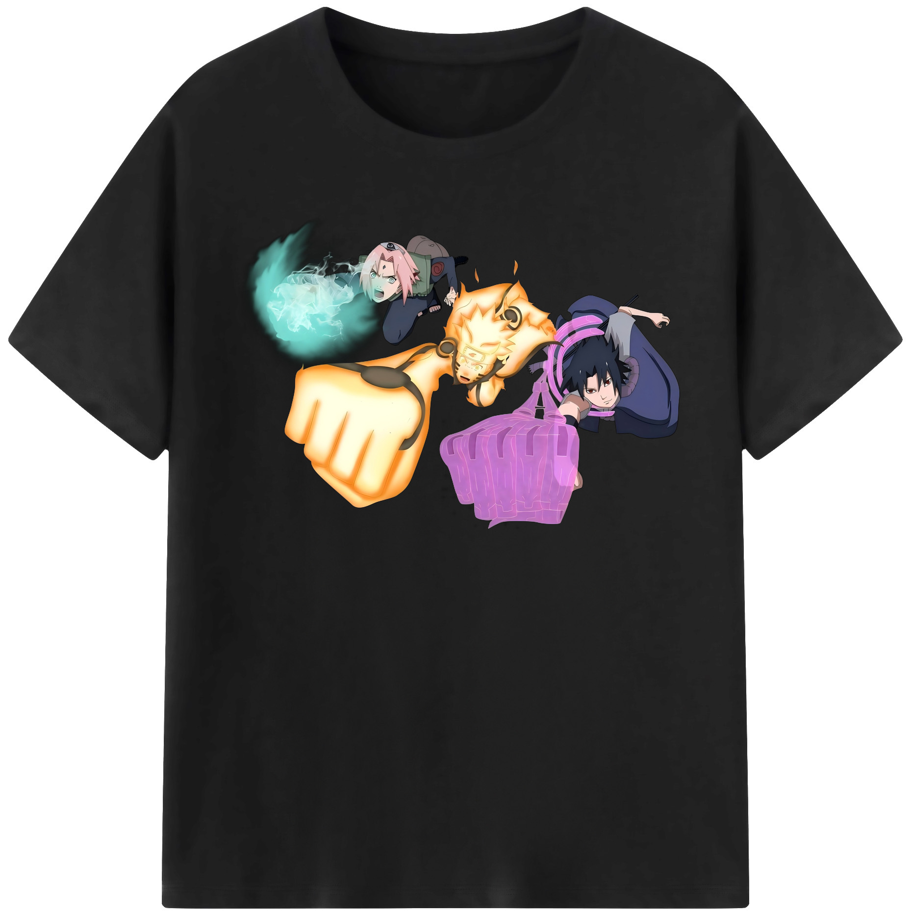 （画像用） NARUTO -ナルト- うずまき ナルト Uzumaki Naruto 綿100％半袖Tシャツ（フロントプリント）
