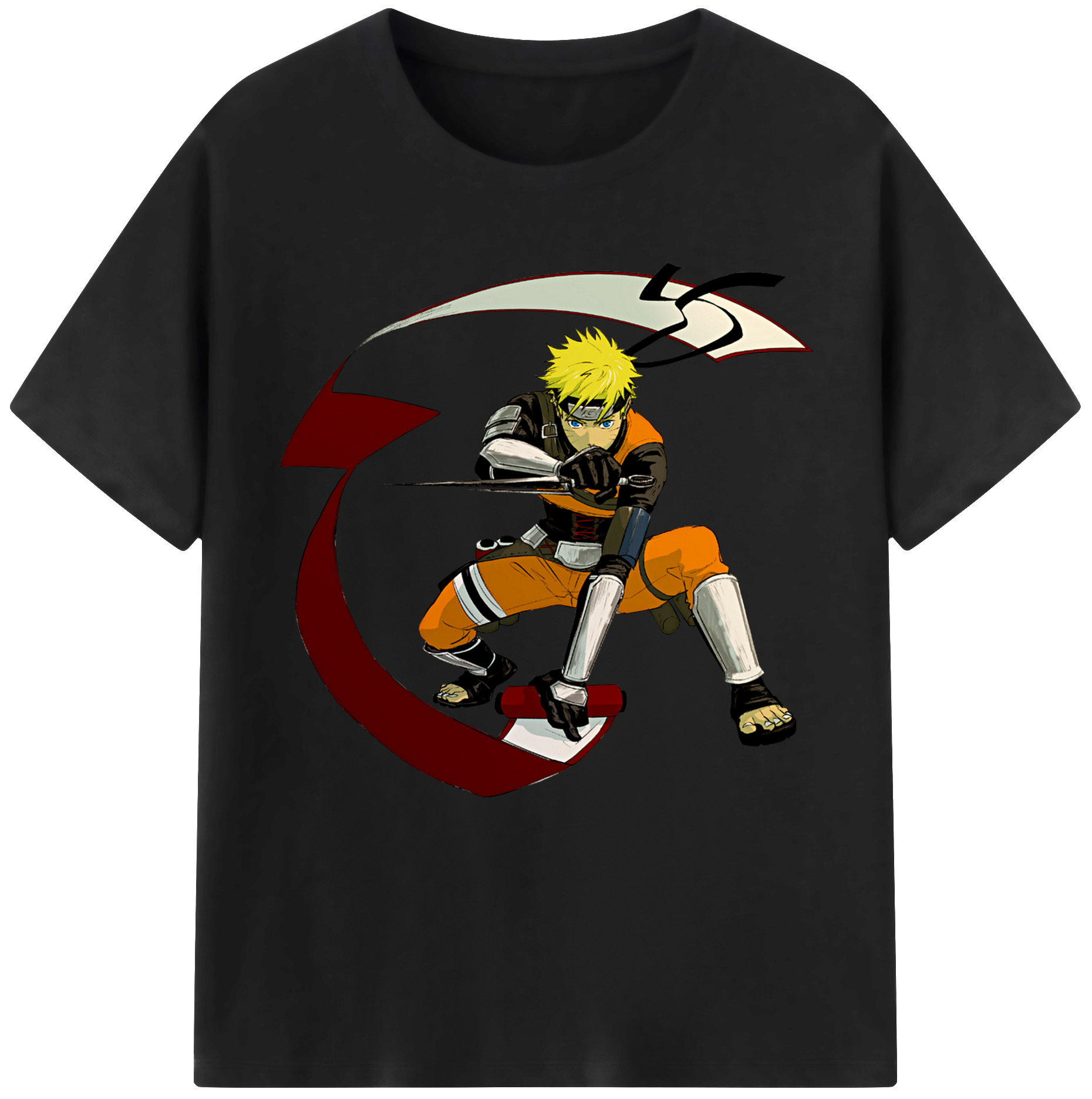 （画像用） NARUTO -ナルト- うずまき ナルト Uzumaki Naruto 綿100％半袖Tシャツ（フロントプリント）