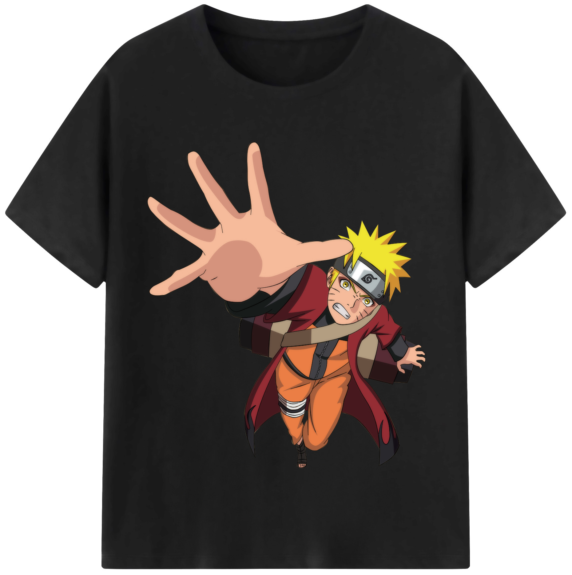 （画像用） NARUTO -ナルト- うずまき ナルト Uzumaki Naruto 綿100％半袖Tシャツ（フロントプリント）