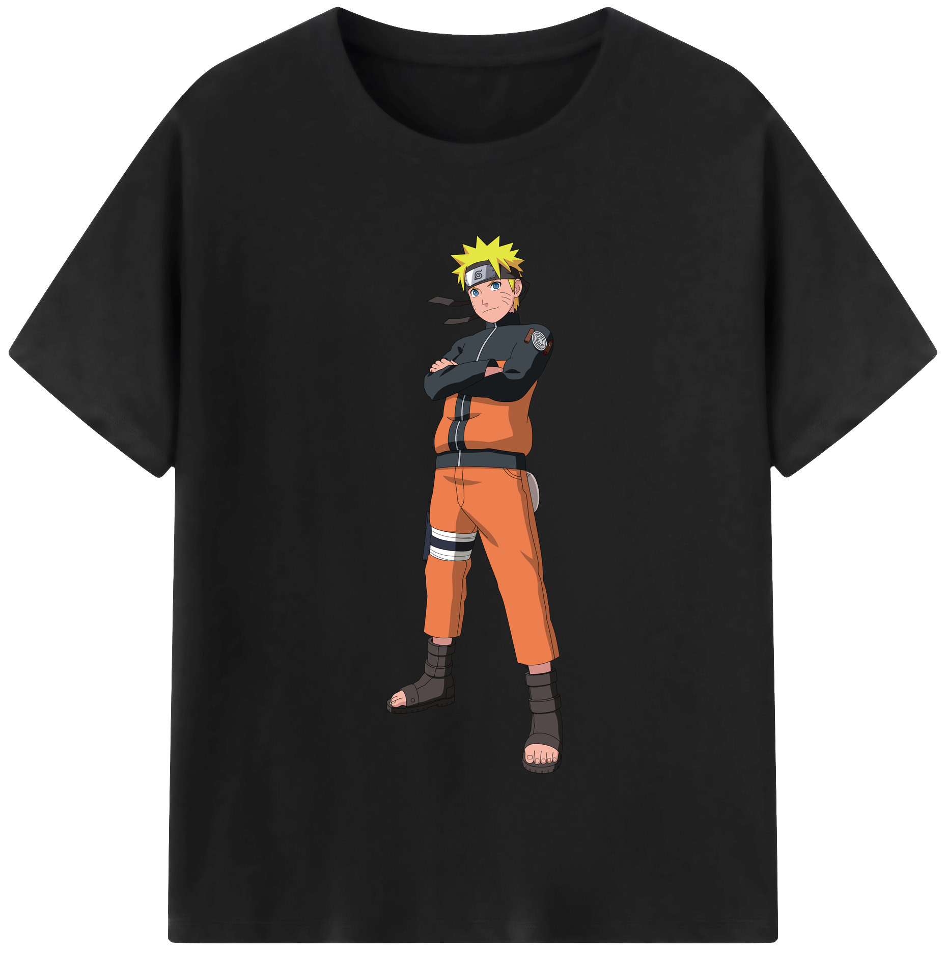 （画像用） NARUTO -ナルト- うずまき ナルト Uzumaki Naruto 綿100％半袖Tシャツ（フロントプリント）