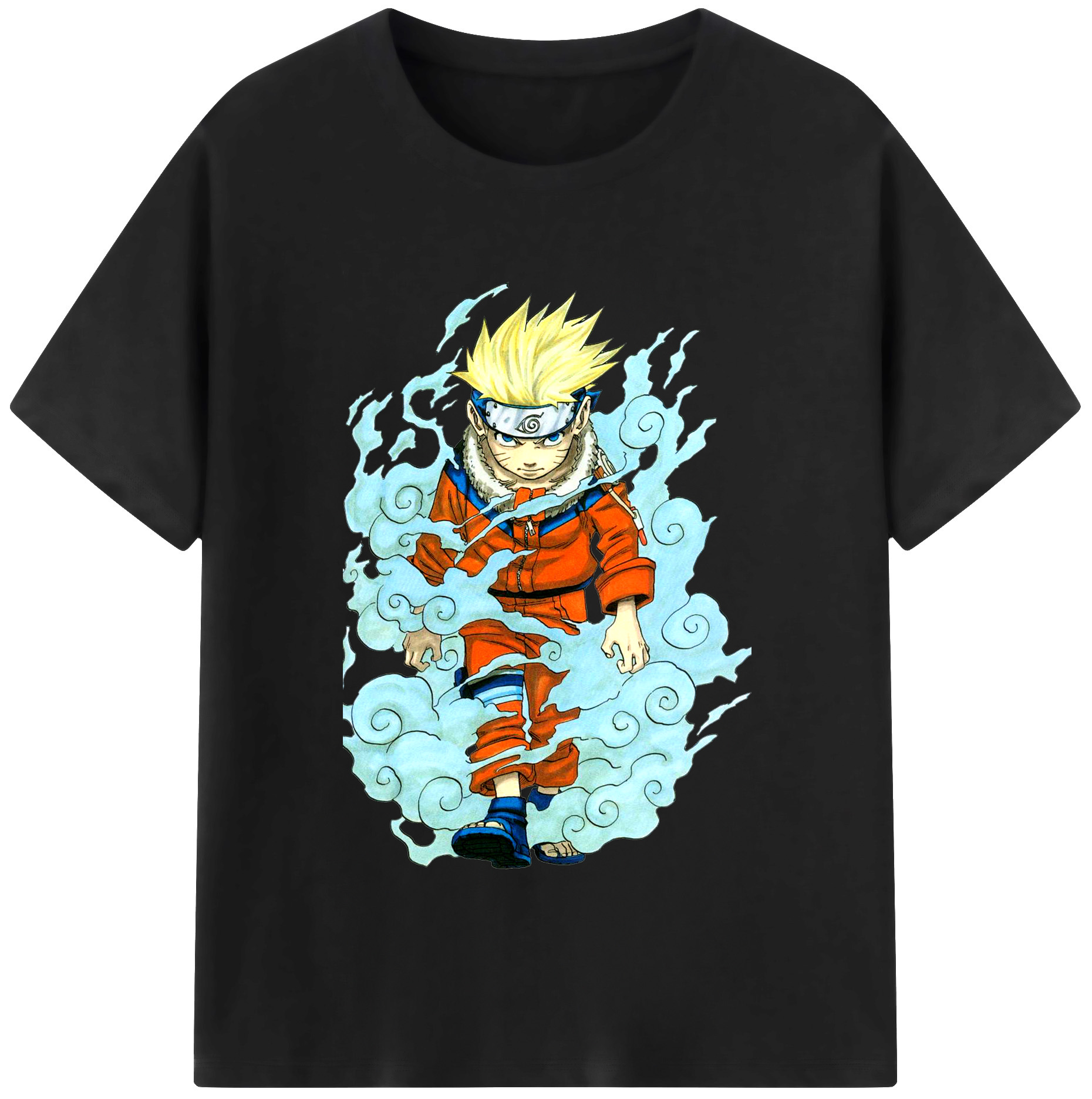 （画像用） NARUTO -ナルト- うずまき ナルト Uzumaki Naruto 綿100％半袖Tシャツ（フロントプリント）