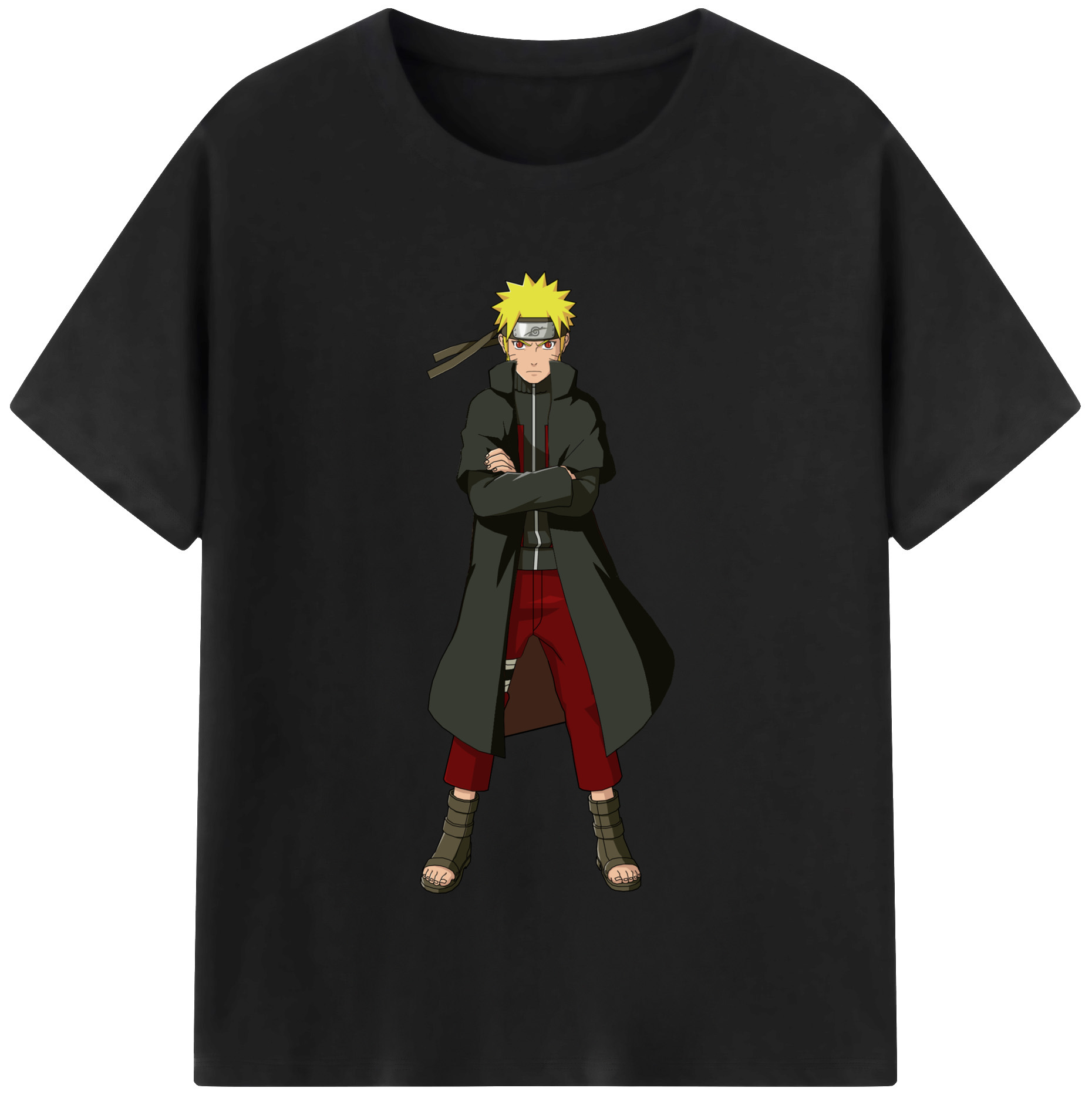 （画像用） NARUTO -ナルト- うずまき ナルト Uzumaki Naruto 綿100％半袖Tシャツ（フロントプリント）