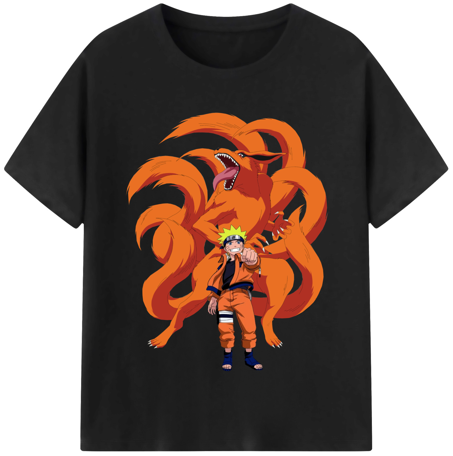 （画像用） NARUTO -ナルト- うずまき ナルト Uzumaki Naruto 綿100％半袖Tシャツ（フロントプリント）