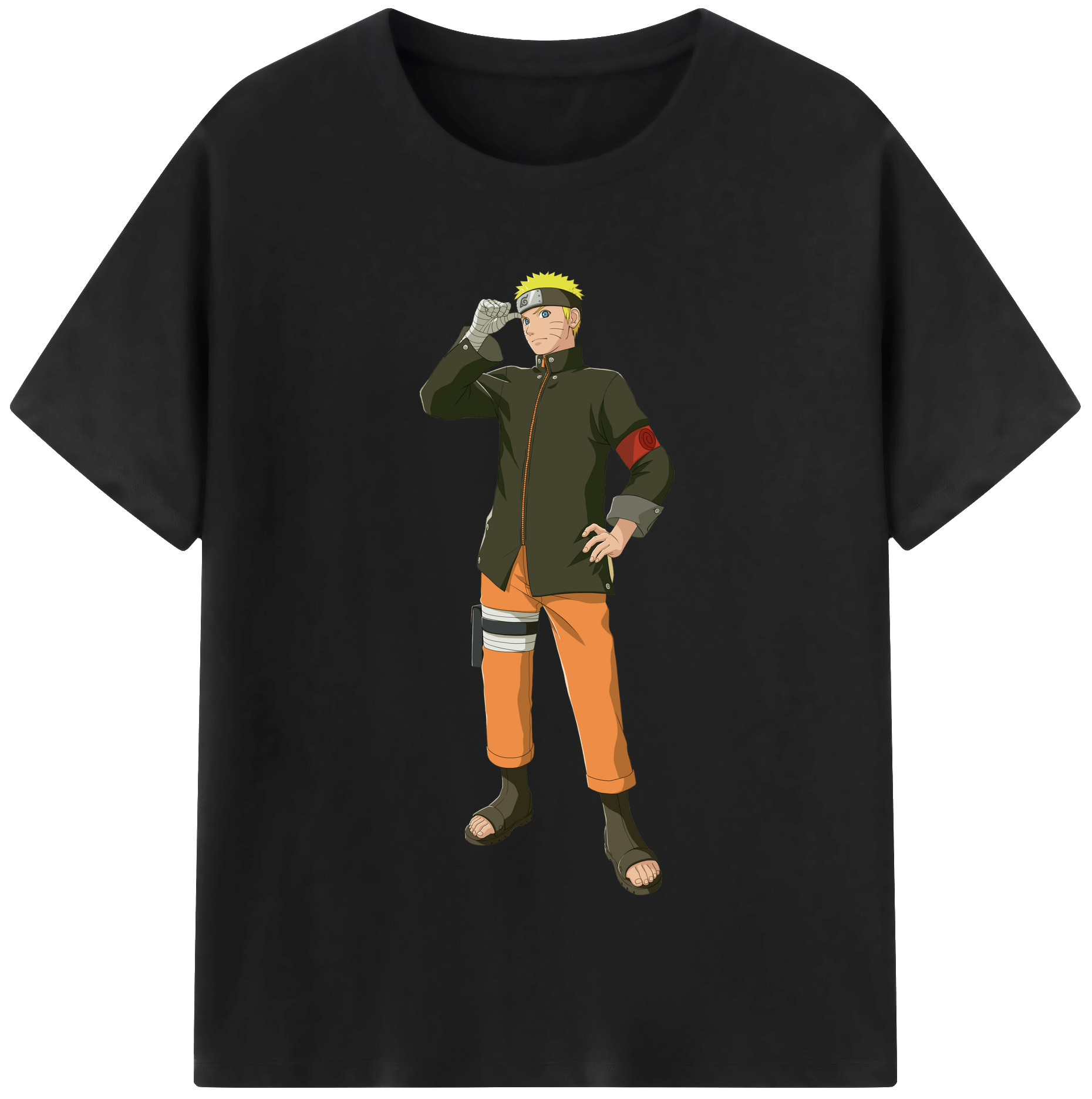 （画像用） NARUTO -ナルト- うずまき ナルト Uzumaki Naruto 綿100％半袖Tシャツ（フロントプリント）
