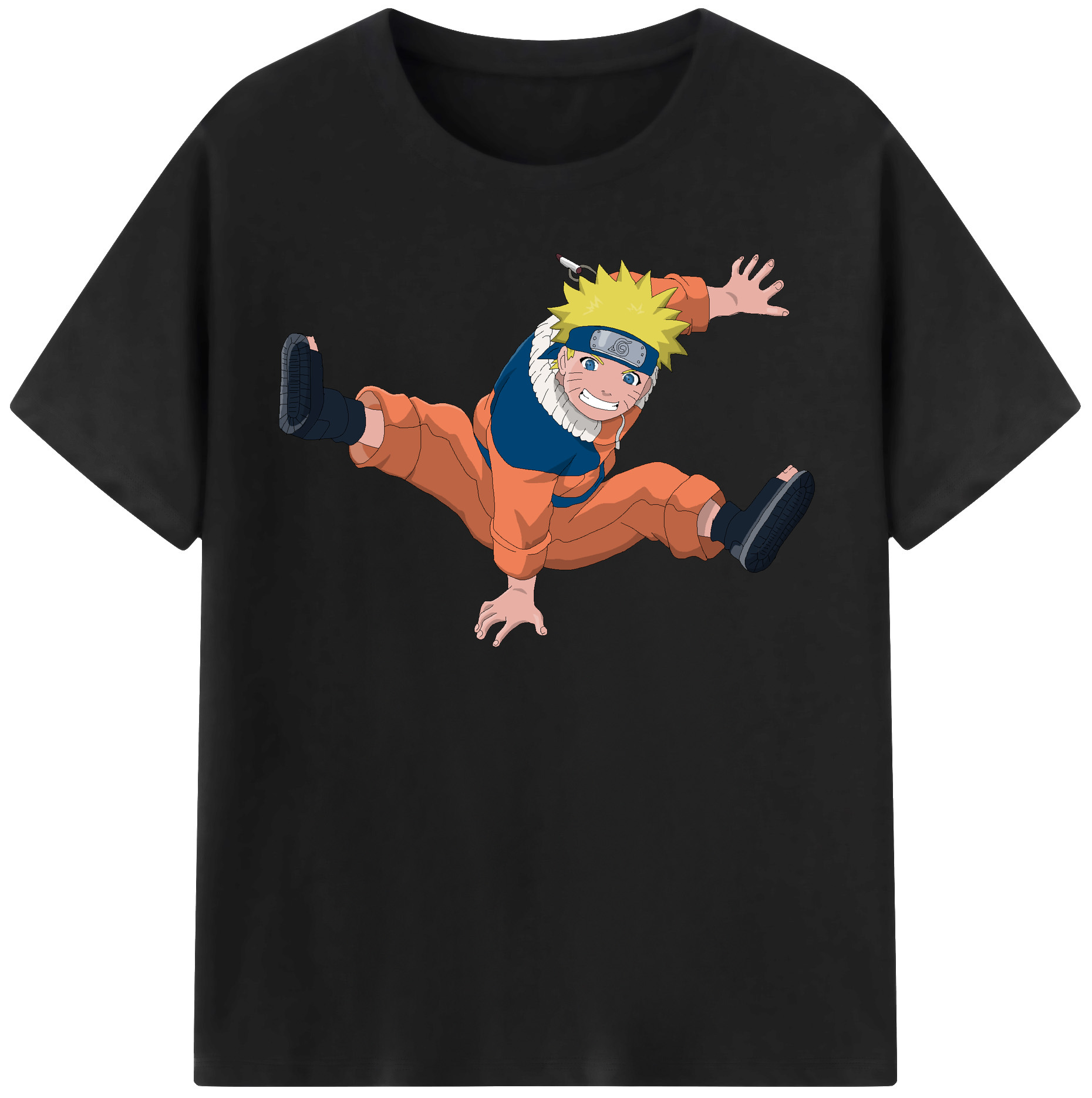 （画像用） NARUTO -ナルト- うずまき ナルト Uzumaki Naruto 綿100％半袖Tシャツ（フロントプリント）