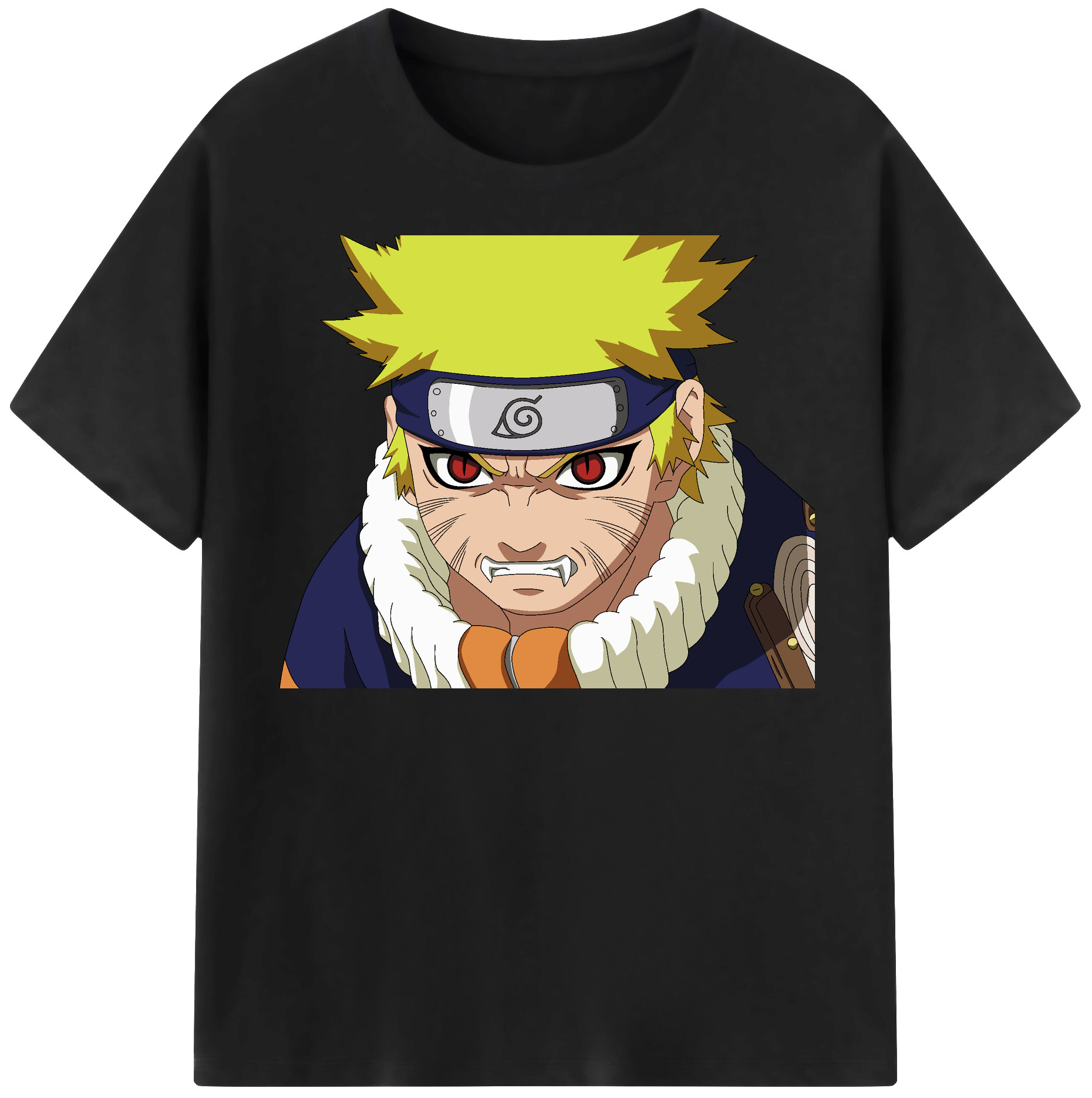 （画像用） NARUTO -ナルト- うずまき ナルト Uzumaki Naruto 綿100％半袖Tシャツ（フロントプリント）