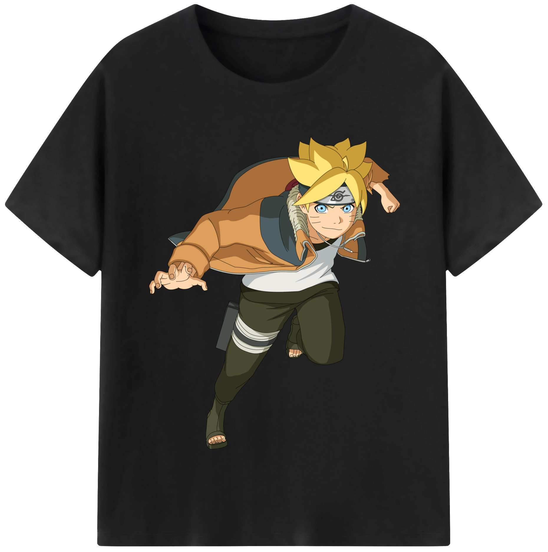 （画像用） NARUTO -ナルト- うずまき ナルト Uzumaki Naruto 綿100％半袖Tシャツ（フロントプリント）