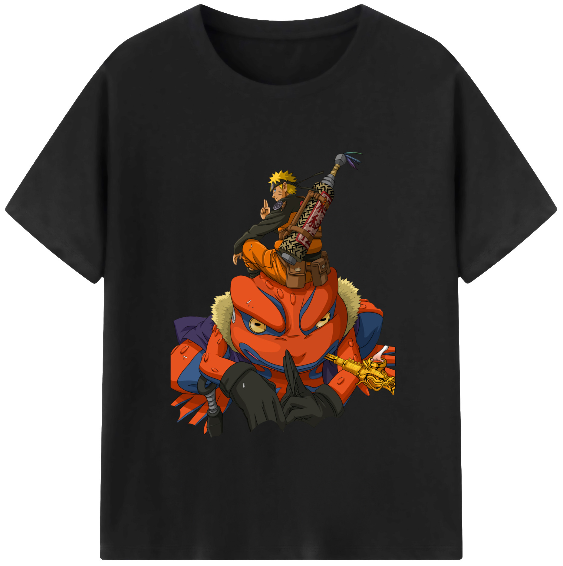 （画像用） NARUTO -ナルト- うずまき ナルト Uzumaki Naruto 綿100％半袖Tシャツ（フロントプリント）