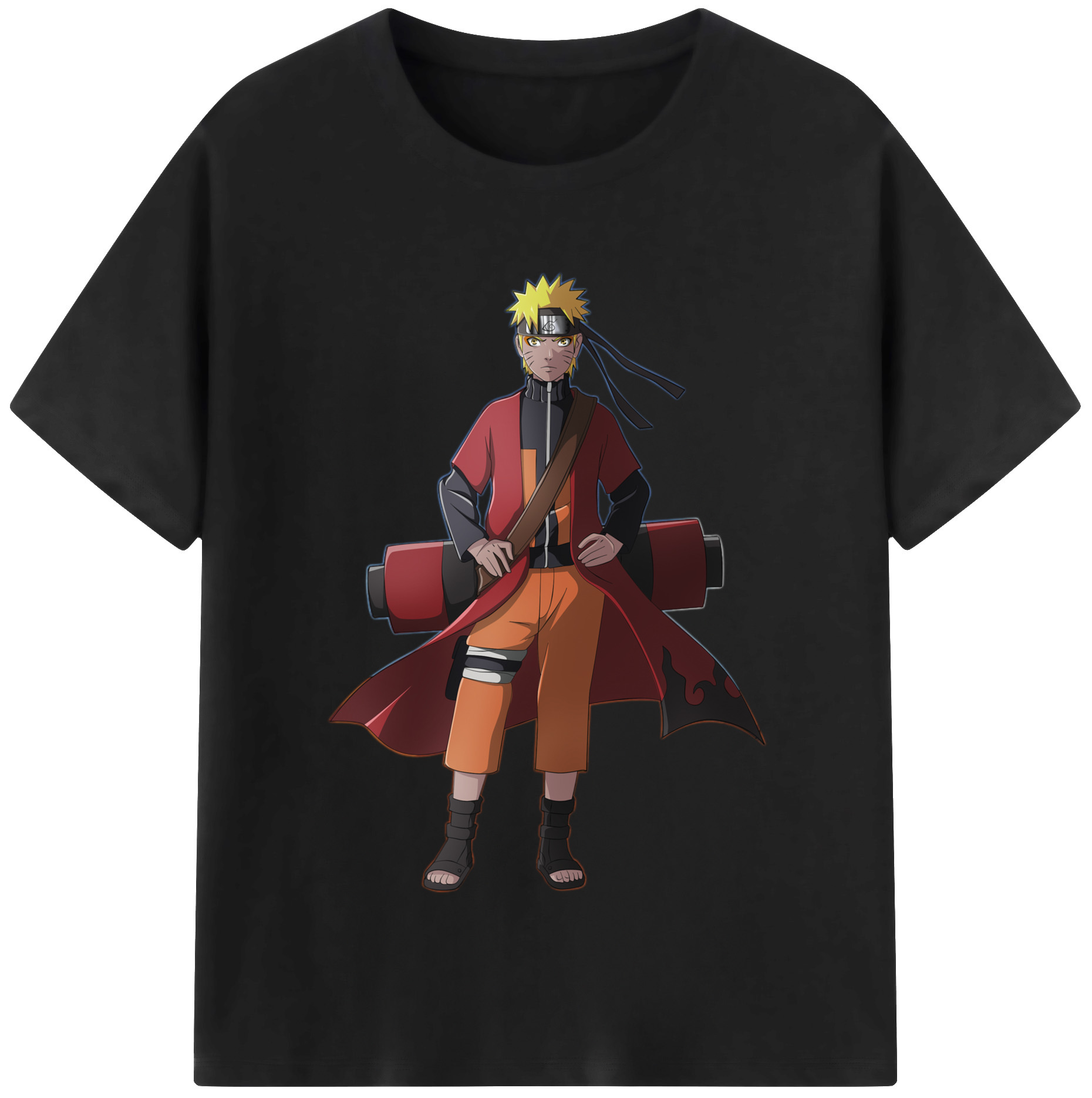 （画像用） NARUTO -ナルト- うずまき ナルト Uzumaki Naruto 綿100％半袖Tシャツ（フロントプリント）