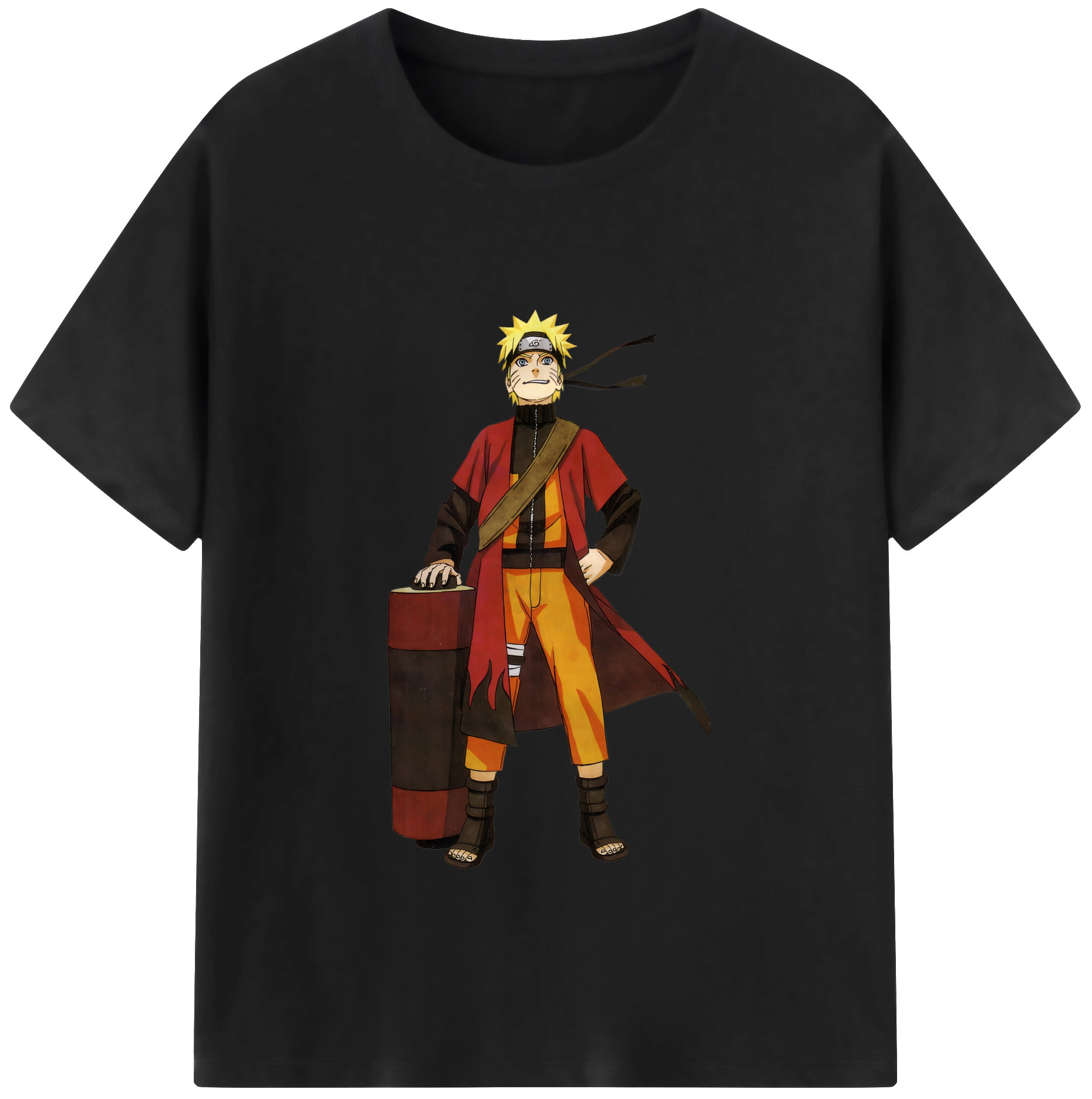 （画像用） NARUTO -ナルト- うずまき ナルト Uzumaki Naruto 綿100％半袖Tシャツ（フロントプリント）