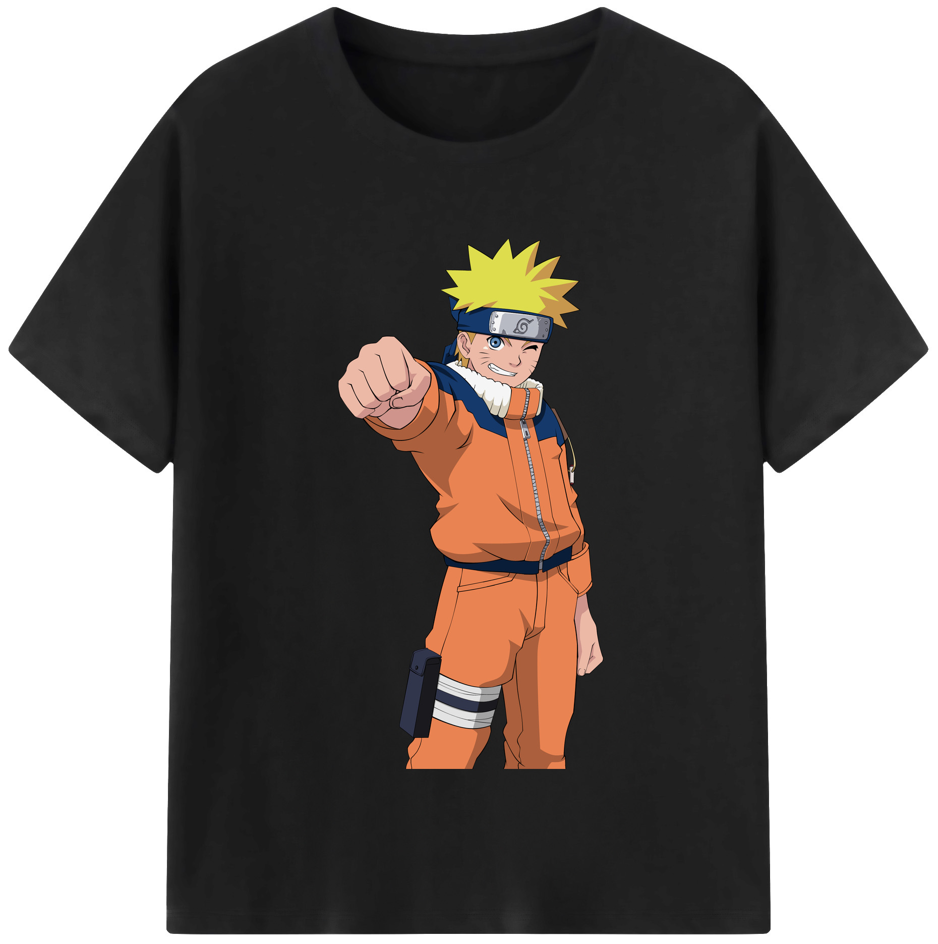 （画像用） NARUTO -ナルト- うずまき ナルト Uzumaki Naruto 綿100％半袖Tシャツ（フロントプリント）