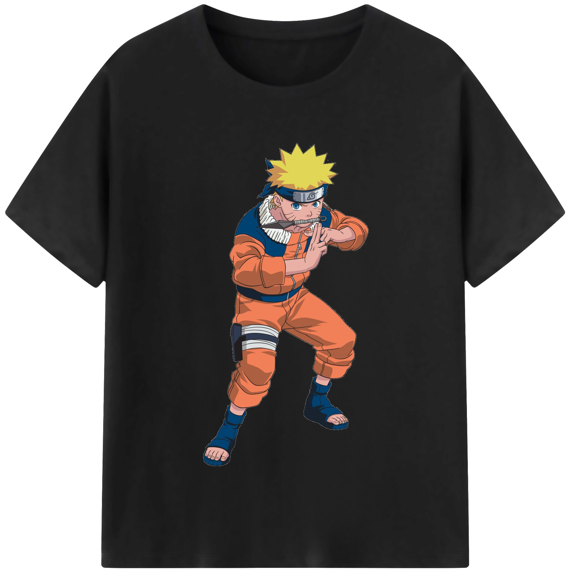 （画像用） NARUTO -ナルト- うずまき ナルト Uzumaki Naruto 綿100％半袖Tシャツ（フロントプリント）