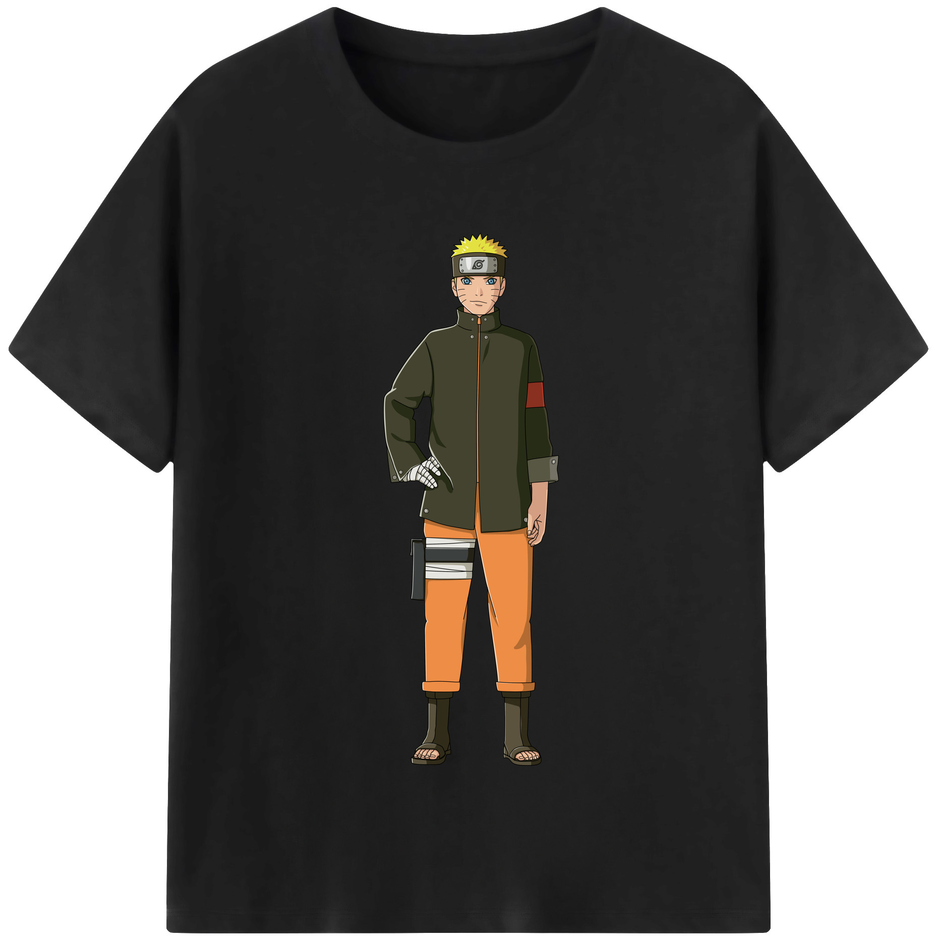 （画像用） NARUTO -ナルト- うずまき ナルト Uzumaki Naruto 綿100％半袖Tシャツ（フロントプリント）
