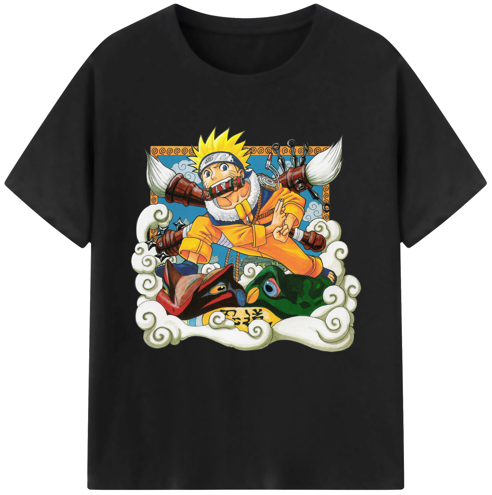 （画像用） NARUTO -ナルト- うずまき ナルト Uzumaki Naruto 綿100％半袖Tシャツ（フロントプリント）