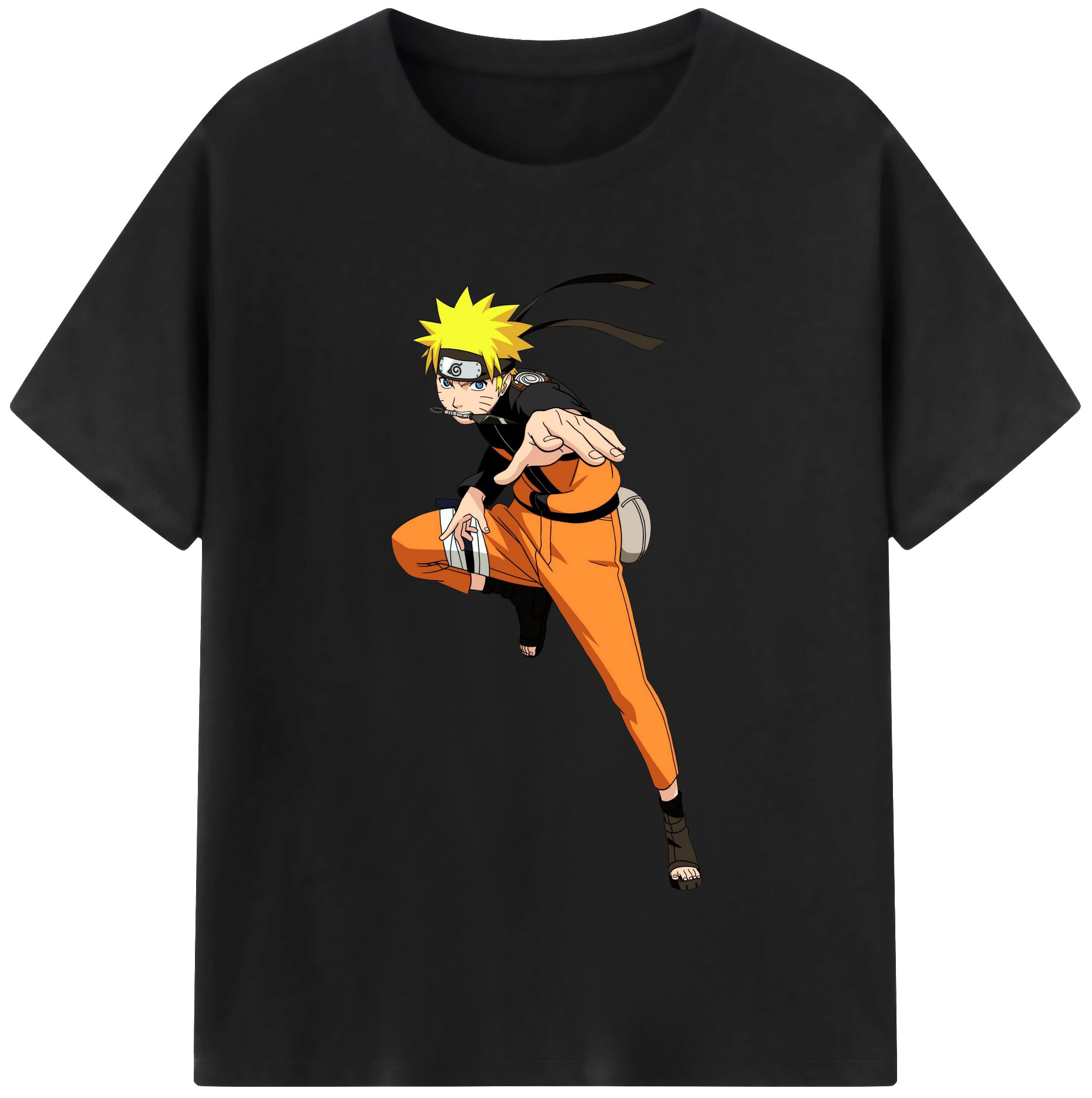 （画像用） NARUTO -ナルト- うずまき ナルト Uzumaki Naruto 綿100％半袖Tシャツ（フロントプリント）