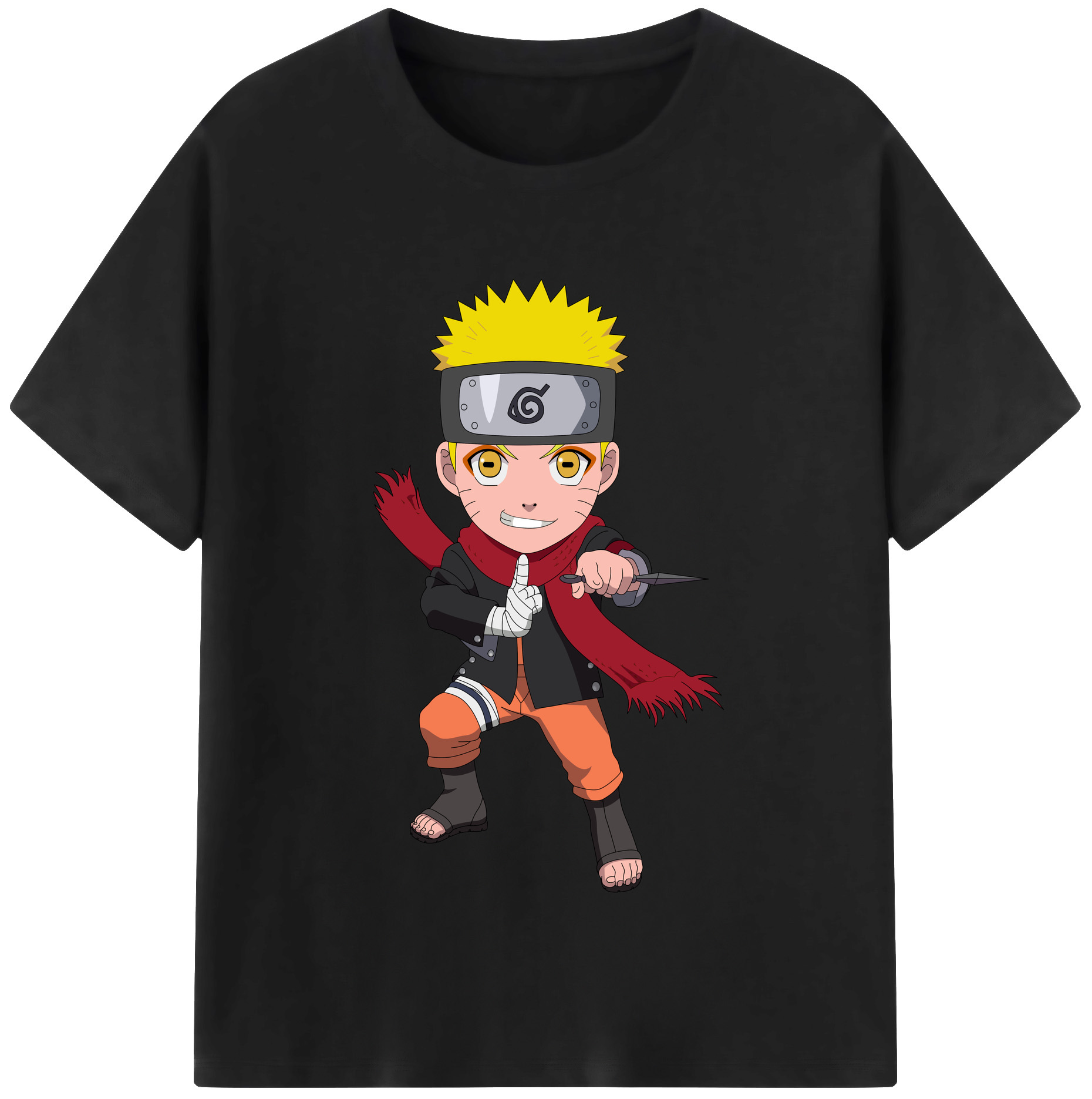 （画像用） NARUTO -ナルト- うずまき ナルト Uzumaki Naruto 綿100％半袖Tシャツ（フロントプリント）