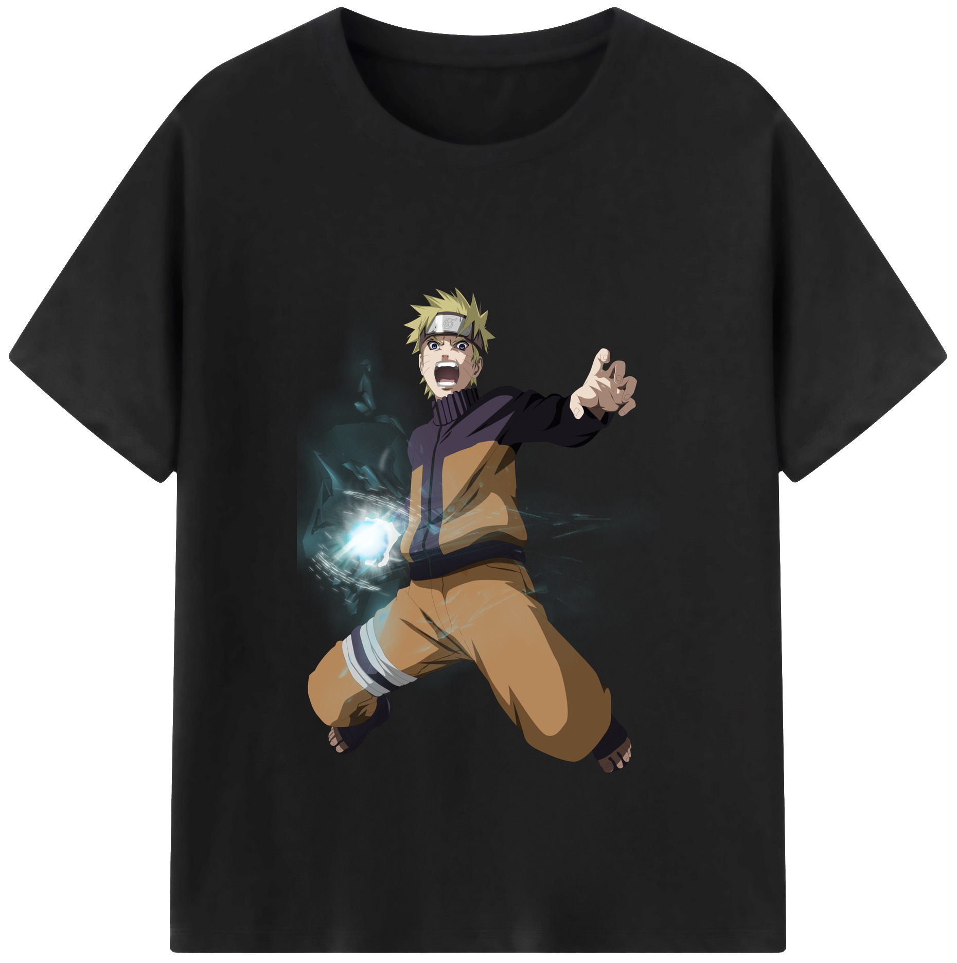 （画像用） NARUTO -ナルト- うずまき ナルト Uzumaki Naruto 綿100％半袖Tシャツ（フロントプリント）