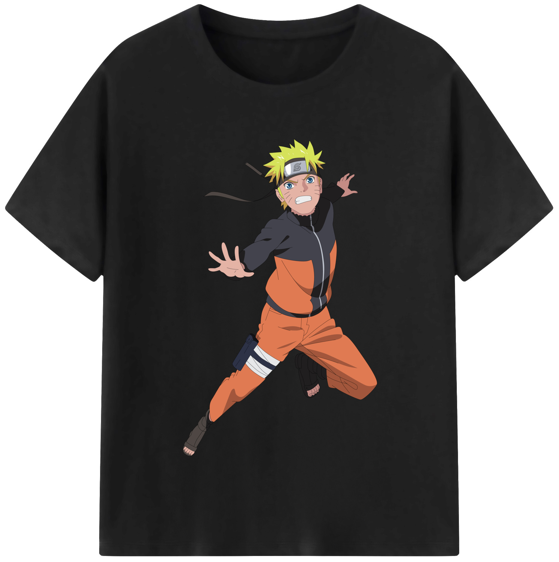 （画像用） NARUTO -ナルト- うずまき ナルト Uzumaki Naruto 綿100％半袖Tシャツ（フロントプリント）