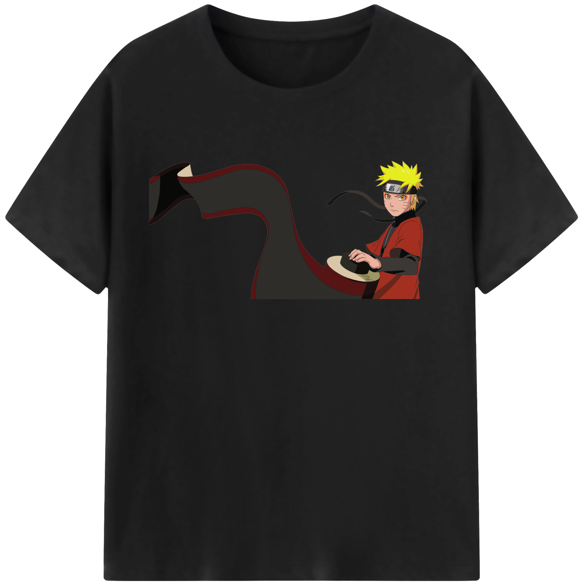 （画像用） NARUTO -ナルト- うずまき ナルト Uzumaki Naruto 綿100％半袖Tシャツ（フロントプリント）