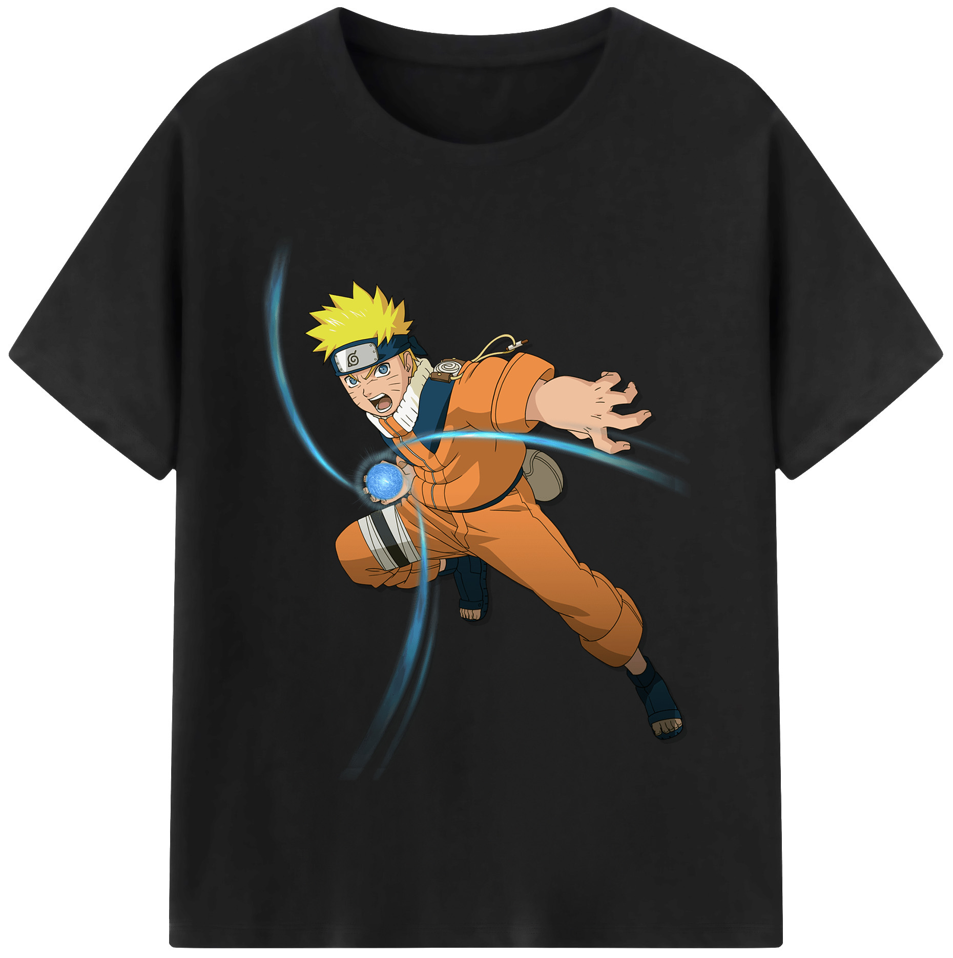 （画像用） NARUTO -ナルト- うずまき ナルト Uzumaki Naruto 綿100％半袖Tシャツ（フロントプリント）