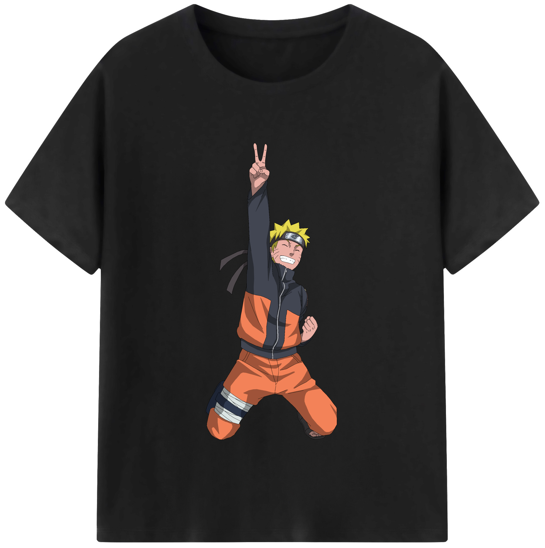 （画像用） NARUTO -ナルト- うずまき ナルト Uzumaki Naruto 綿100％半袖Tシャツ（フロントプリント）