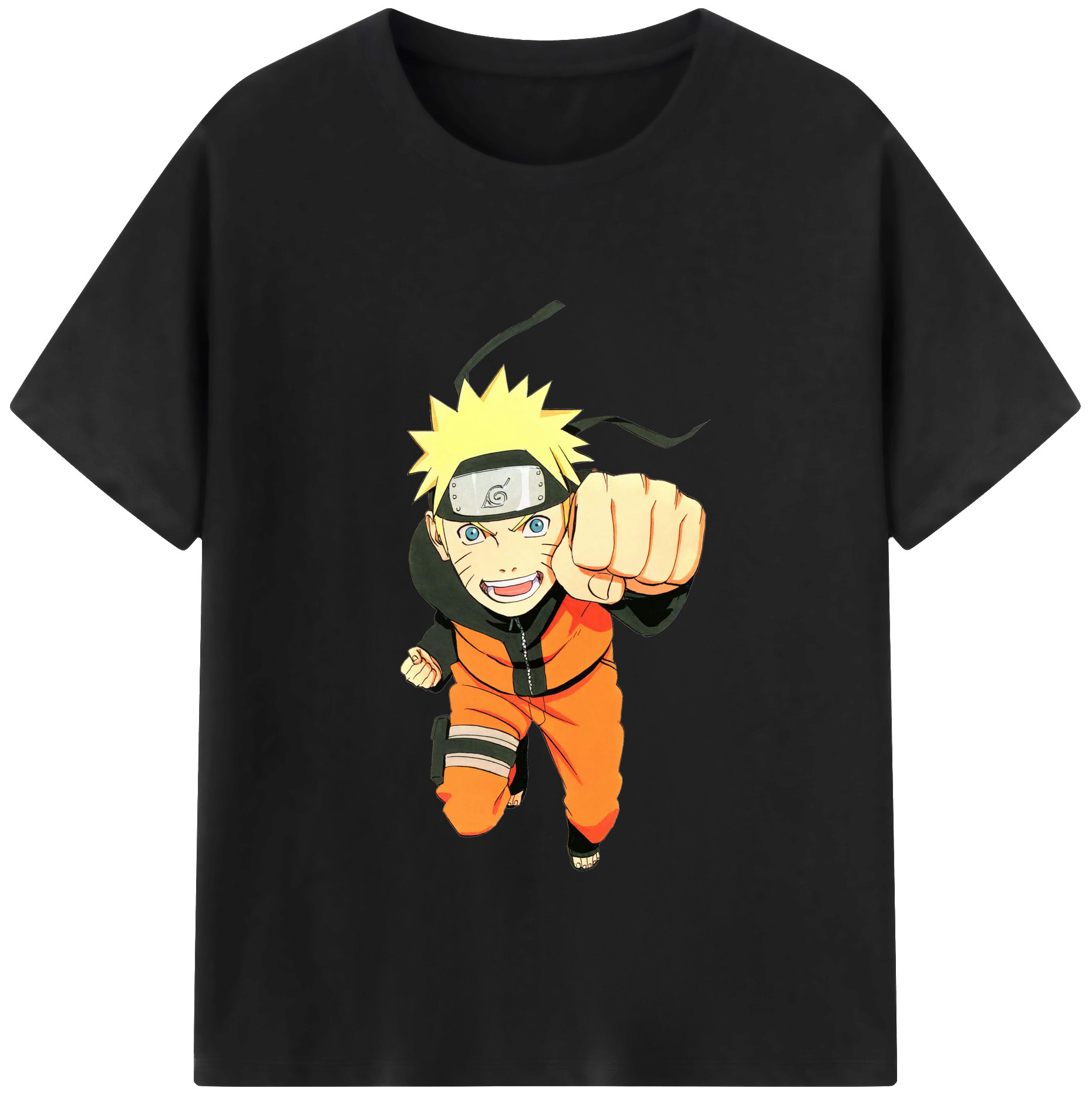 （画像用） NARUTO -ナルト- うずまき ナルト Uzumaki Naruto 綿100％半袖Tシャツ（フロントプリント）