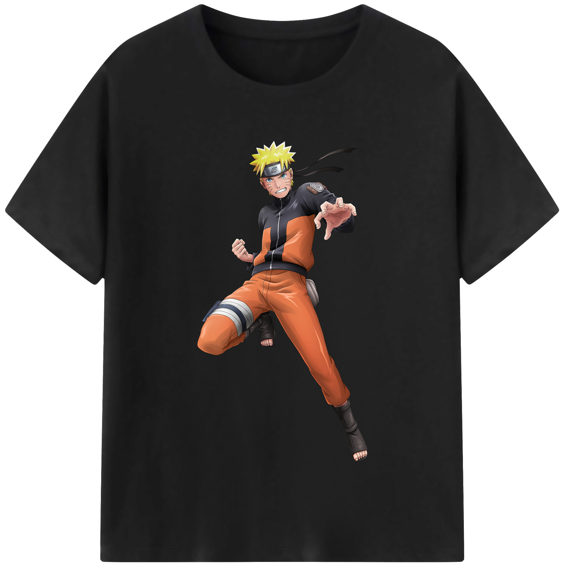 （画像用） NARUTO -ナルト- うずまき ナルト Uzumaki Naruto 綿100％半袖Tシャツ（フロントプリント）