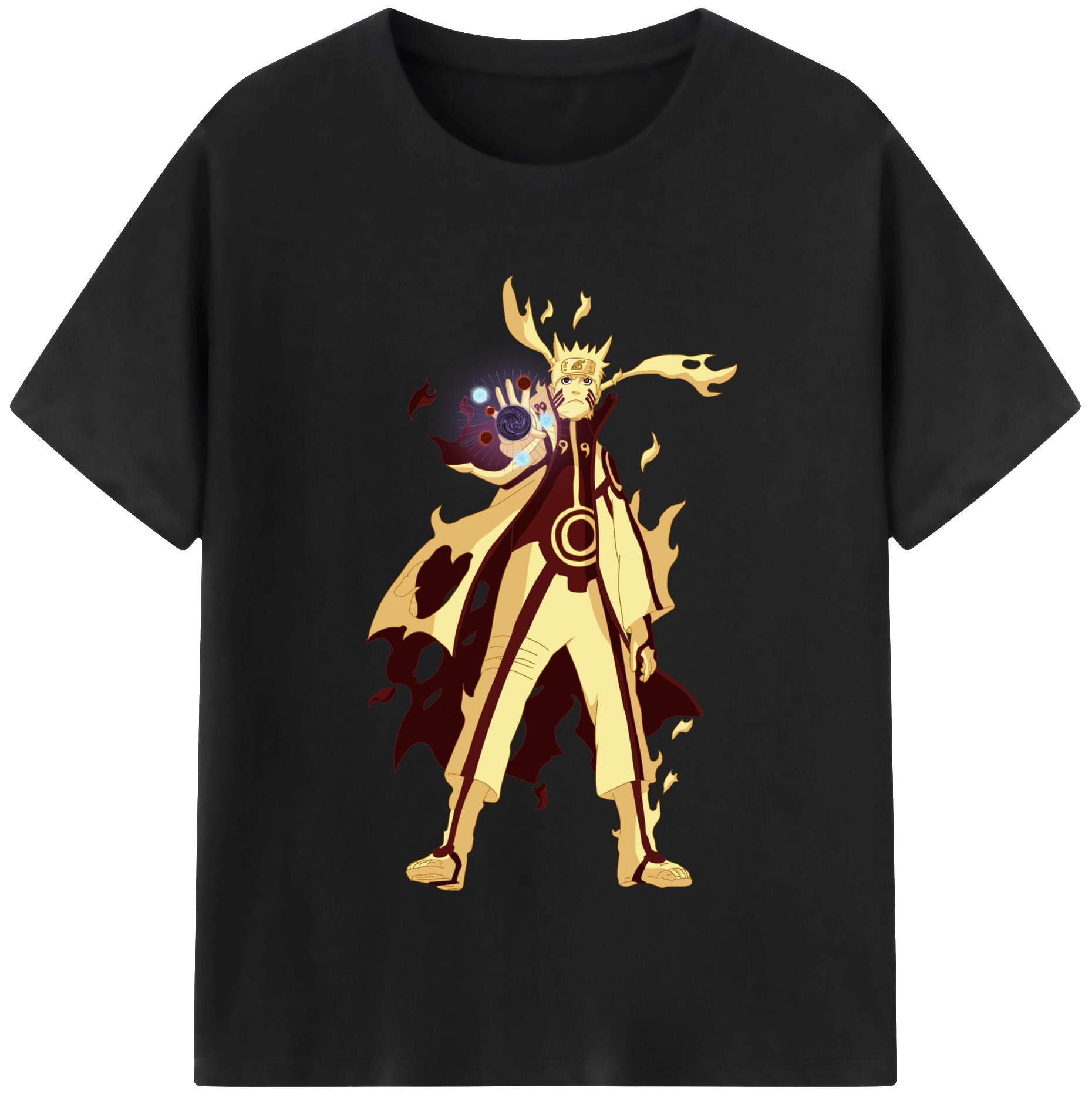 （画像用） NARUTO -ナルト- うずまき ナルト Uzumaki Naruto 綿100％半袖Tシャツ（フロントプリント）