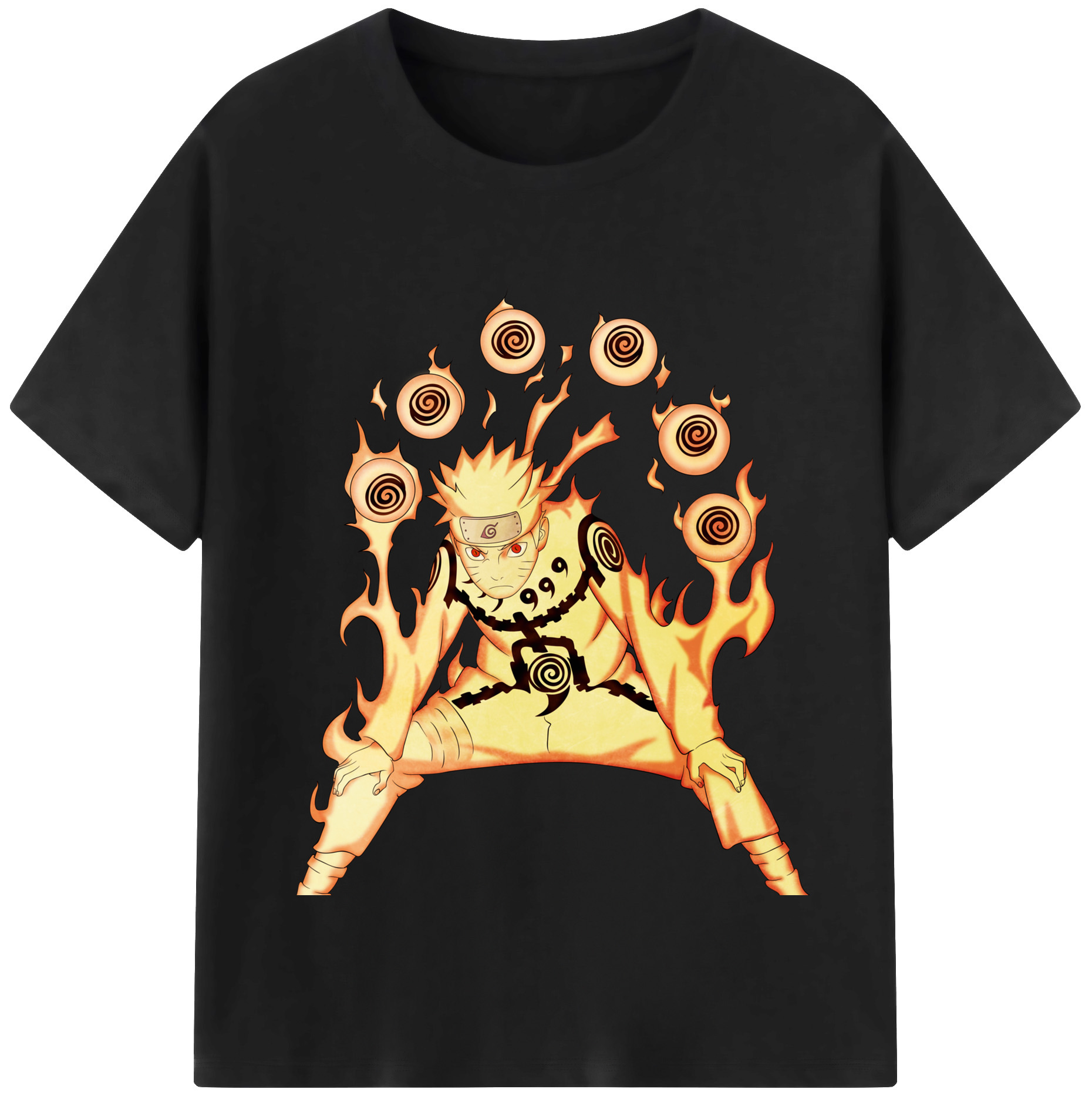 （画像用） NARUTO -ナルト- うずまき ナルト Uzumaki Naruto 綿100％半袖Tシャツ（フロントプリント）