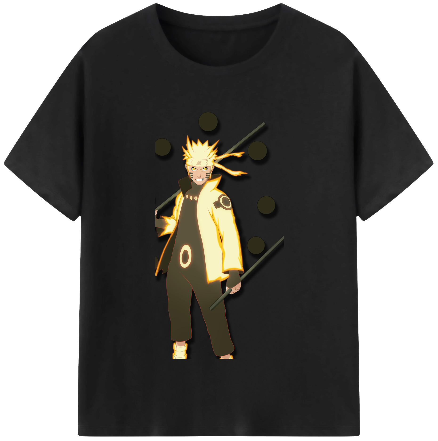 （画像用） NARUTO -ナルト- うずまき ナルト Uzumaki Naruto 綿100％半袖Tシャツ（フロントプリント）