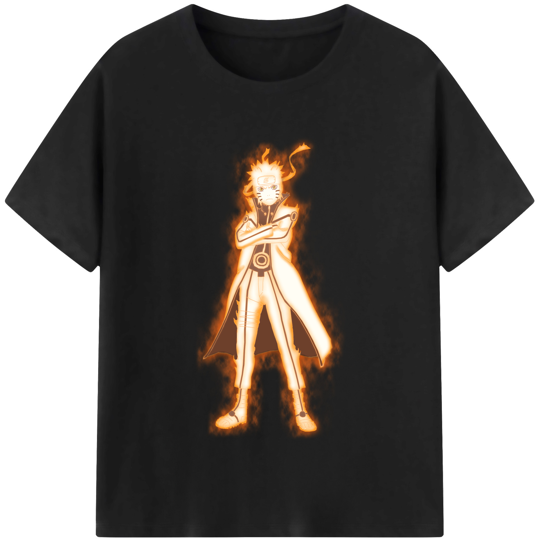 （画像用） NARUTO -ナルト- うずまき ナルト Uzumaki Naruto 綿100％半袖Tシャツ（フロントプリント）