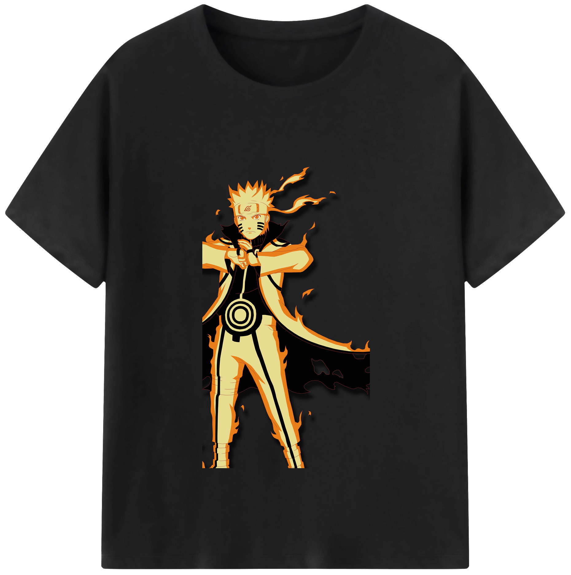 （画像用） NARUTO -ナルト- うずまき ナルト Uzumaki Naruto 綿100％半袖Tシャツ（フロントプリント）