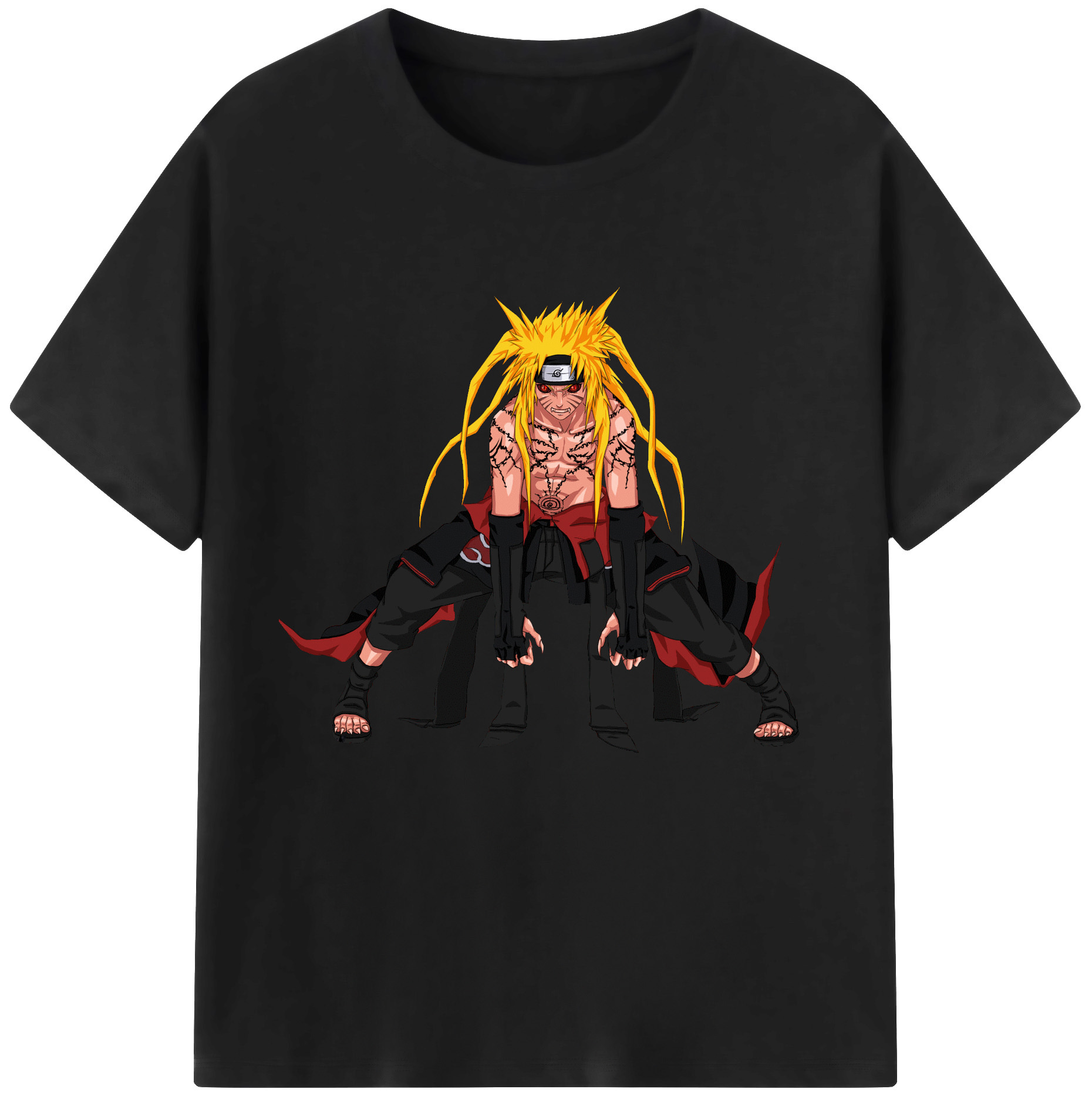 （画像用） NARUTO -ナルト- うずまき ナルト Uzumaki Naruto 綿100％半袖Tシャツ（フロントプリント）