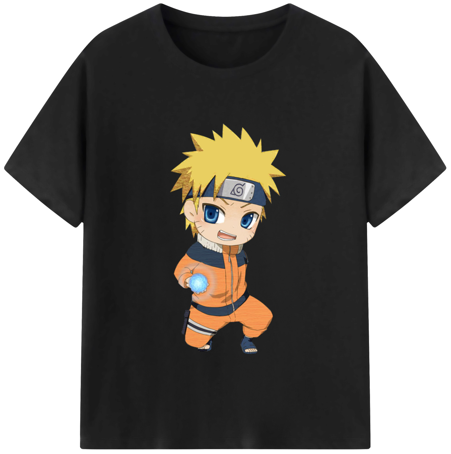 （画像用） NARUTO -ナルト- うずまき ナルト Uzumaki Naruto 綿100％半袖Tシャツ（フロントプリント）