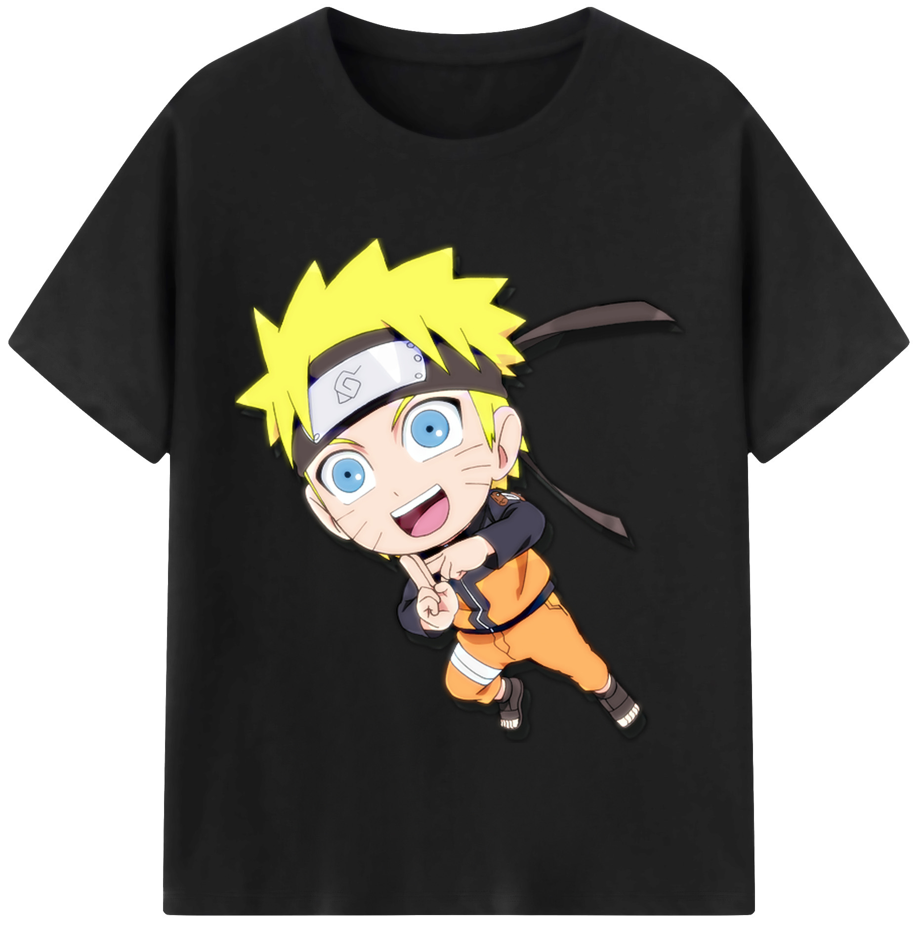 （画像用） NARUTO -ナルト- うずまき ナルト Uzumaki Naruto 綿100％半袖Tシャツ（フロントプリント）