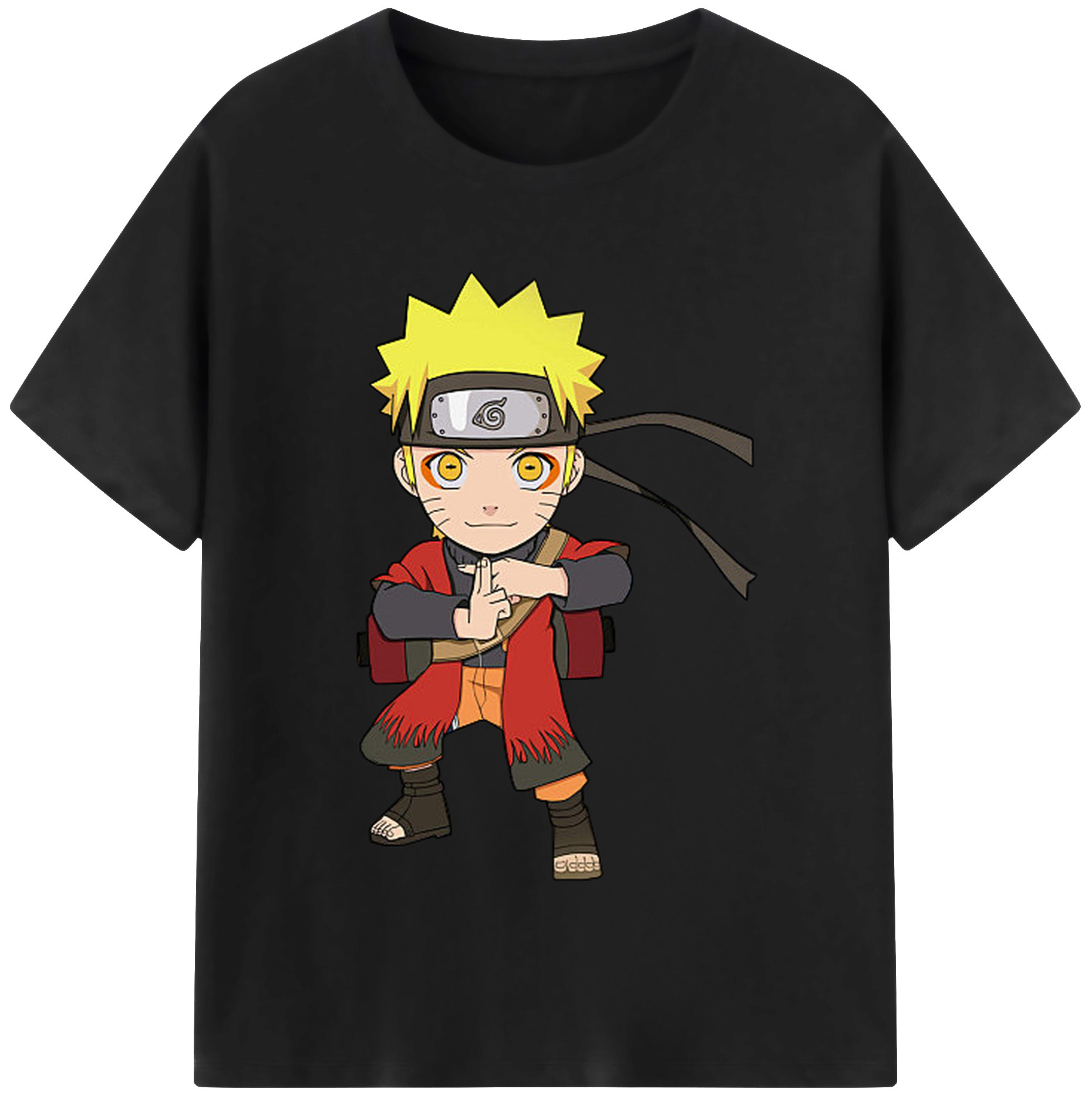 （画像用） NARUTO -ナルト- うずまき ナルト Uzumaki Naruto 綿100％半袖Tシャツ（フロントプリント）