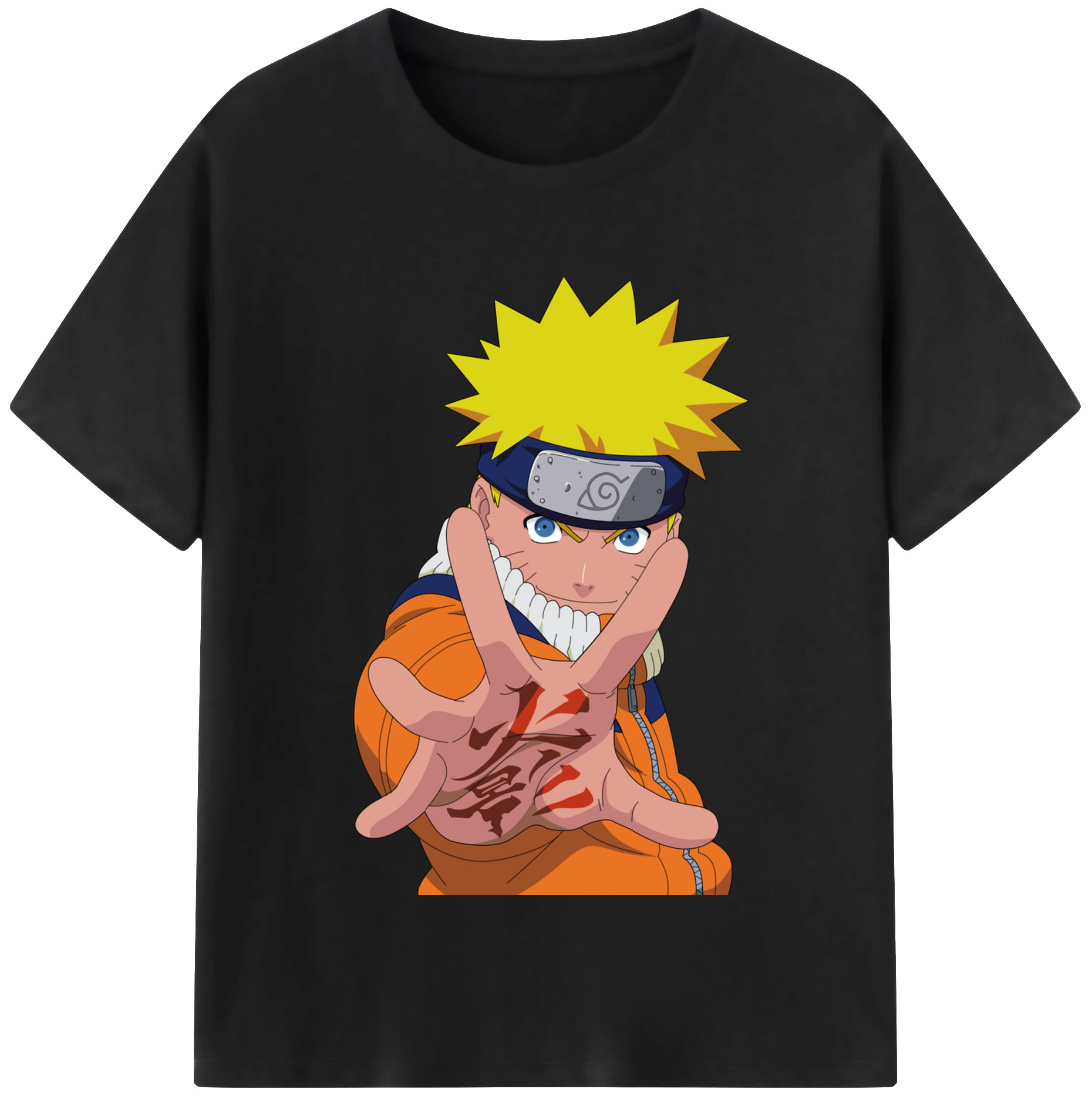 （画像用） NARUTO -ナルト- うずまき ナルト Uzumaki Naruto 綿100％半袖Tシャツ（フロントプリント）