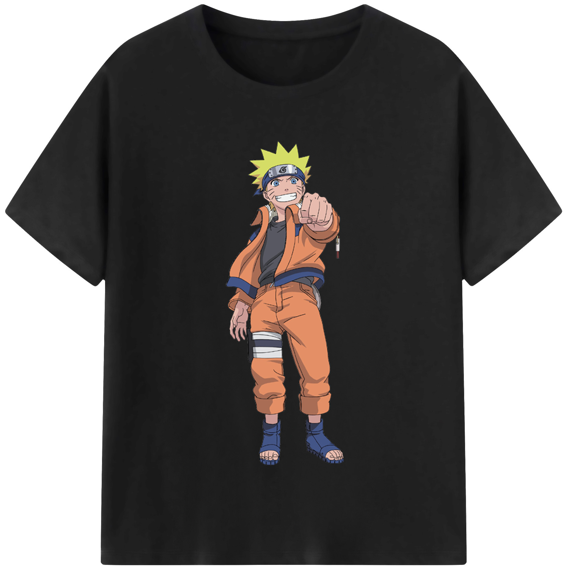 （画像用） NARUTO -ナルト- うずまき ナルト Uzumaki Naruto 綿100％半袖Tシャツ（フロントプリント）