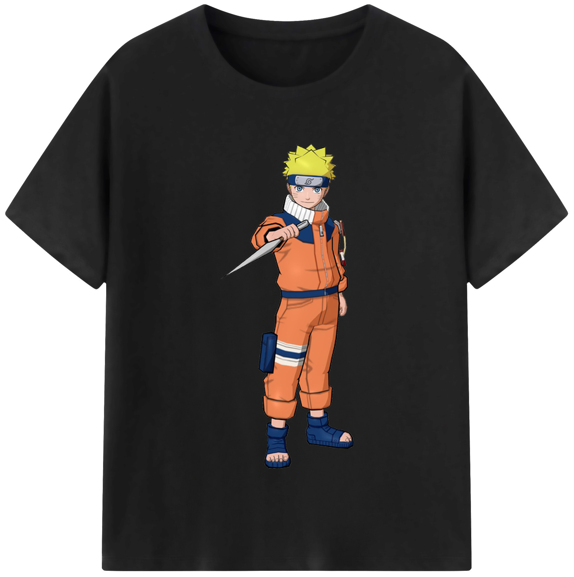 （画像用） NARUTO -ナルト- うずまき ナルト Uzumaki Naruto 綿100％半袖Tシャツ（フロントプリント）